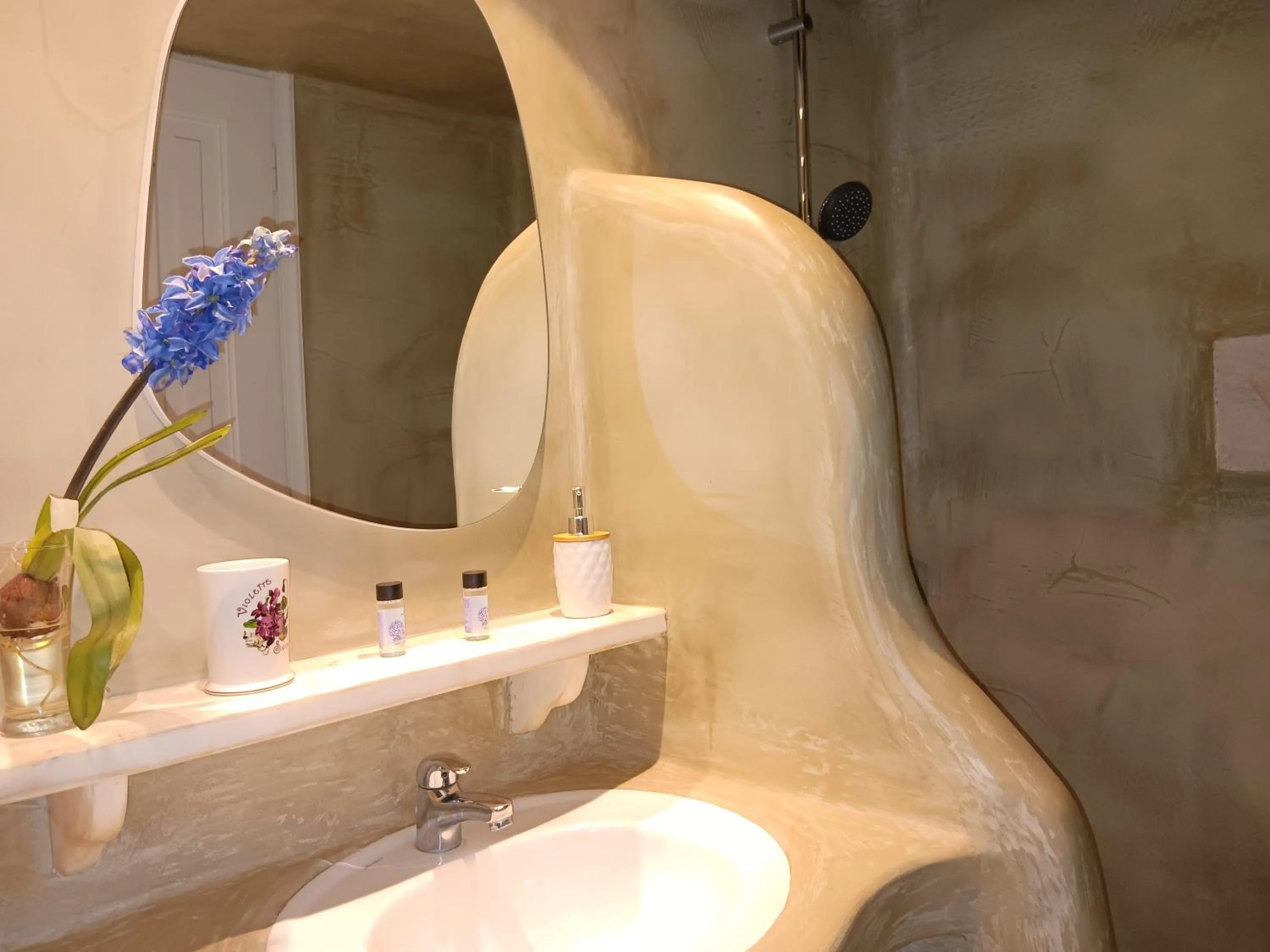 Shower in Navy Blue Suites