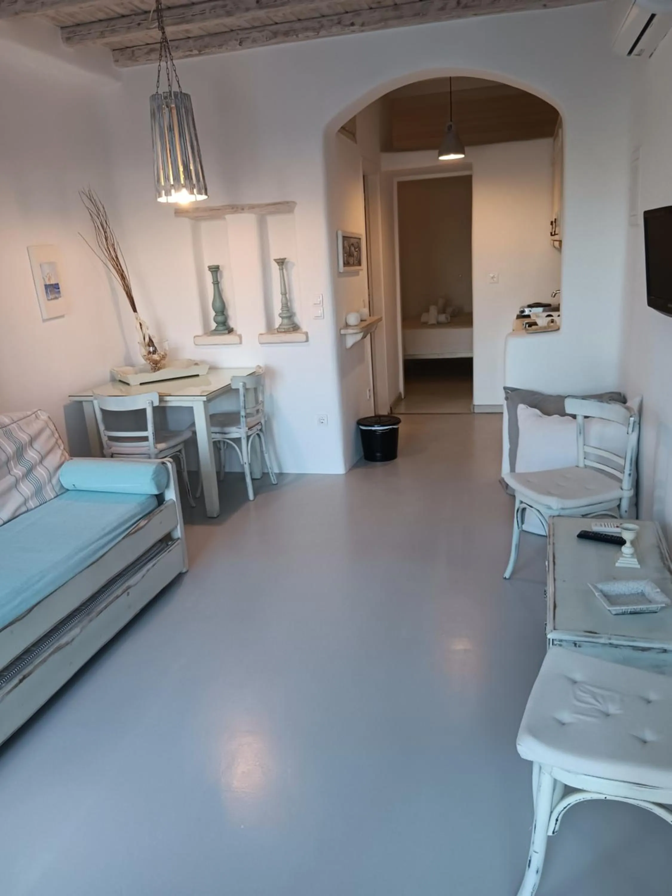 Living room, Bed in Navy Blue Suites