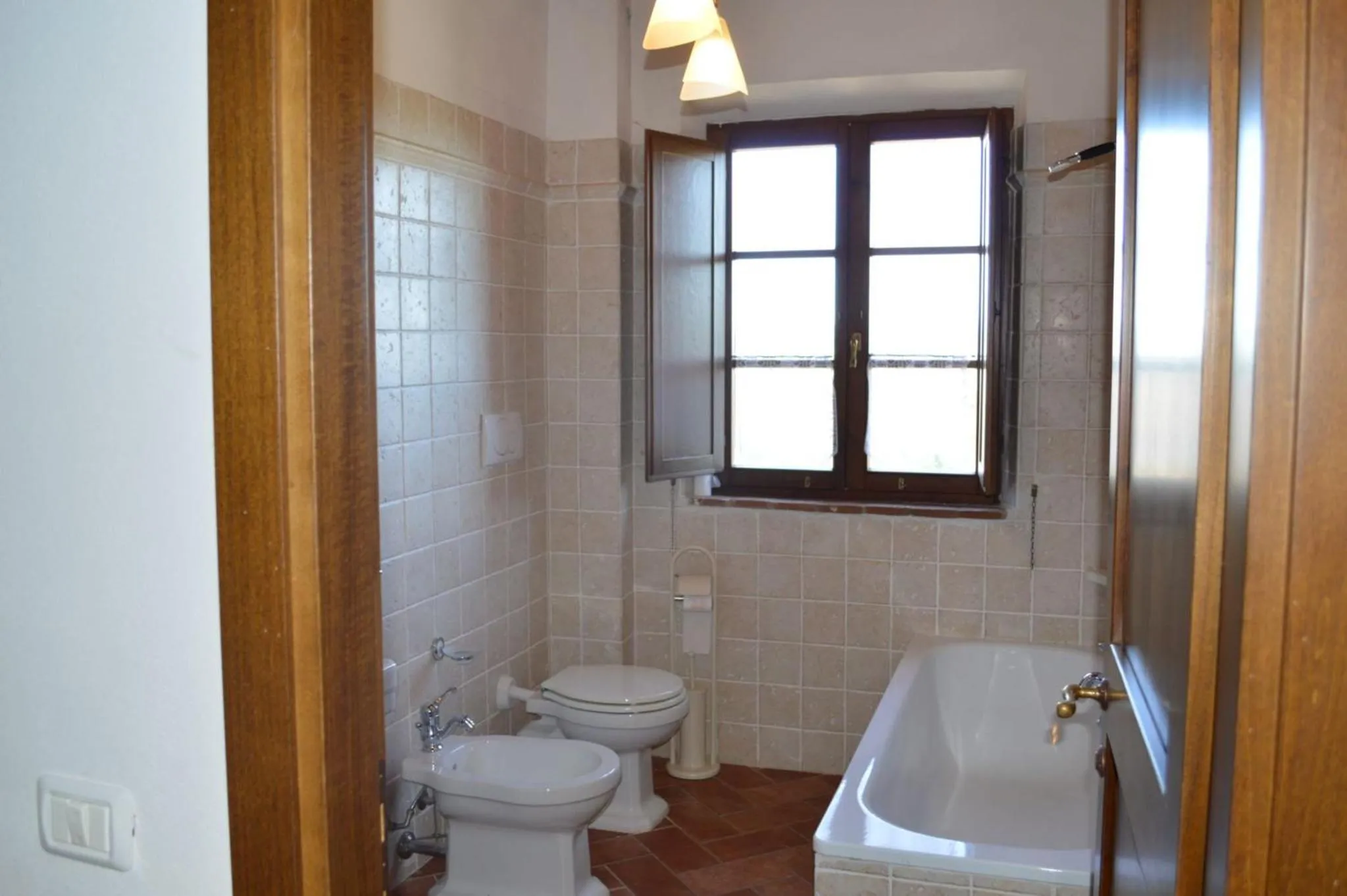 Bathroom in Holidays in apartment with swimming pool in Tuscany Siena