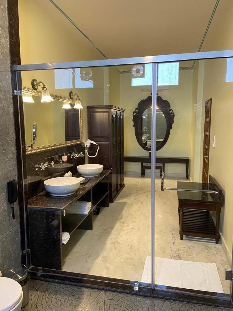 Bathroom in Umaid Farm Resort- A Legancy Vintage Stay In Jaipur