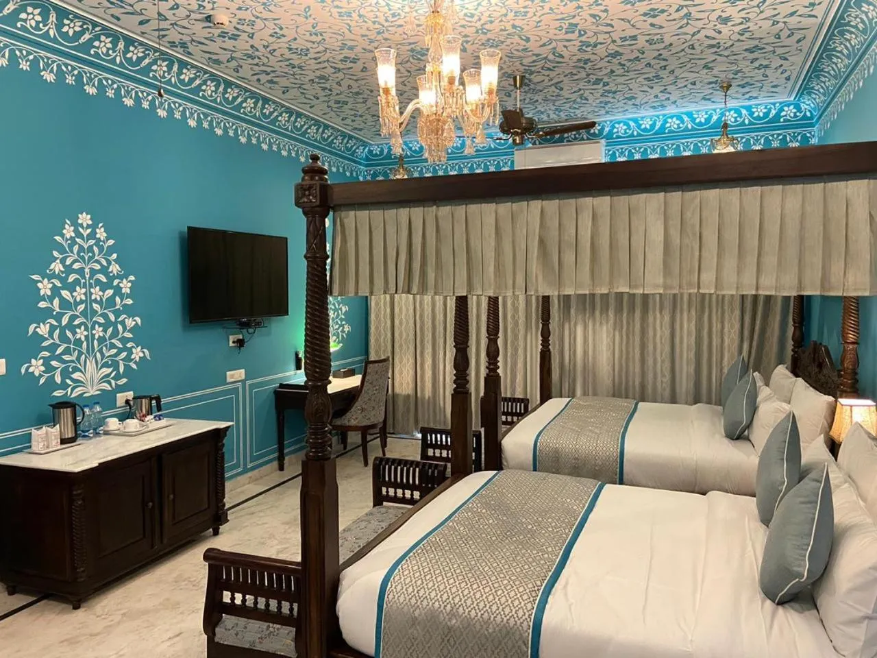 Photo of the whole room, Bed in Umaid Farm Resort- A Legancy Vintage Stay In Jaipur