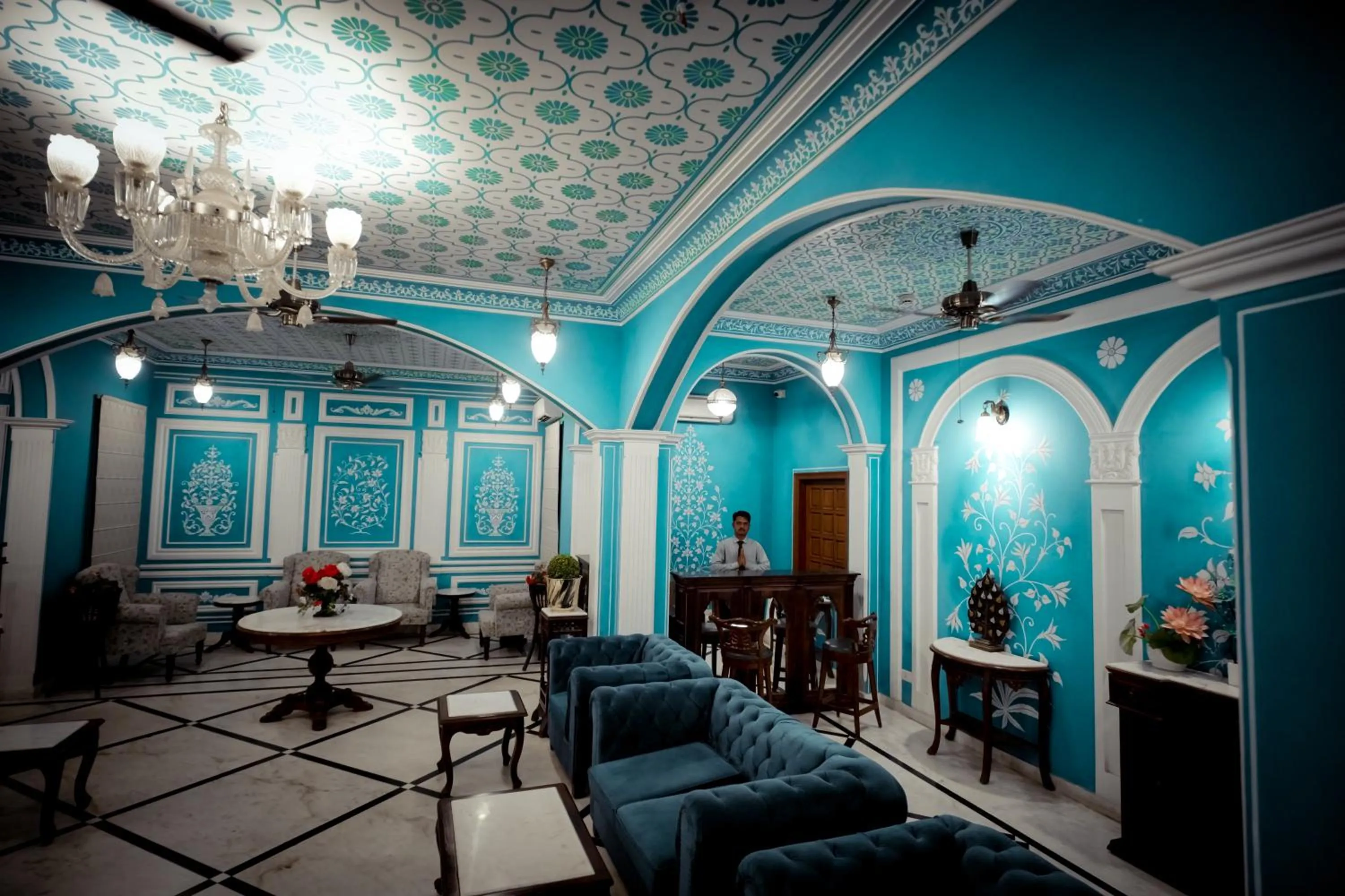 Lobby or reception in Umaid Farm Resort- A Legancy Vintage Stay In Jaipur