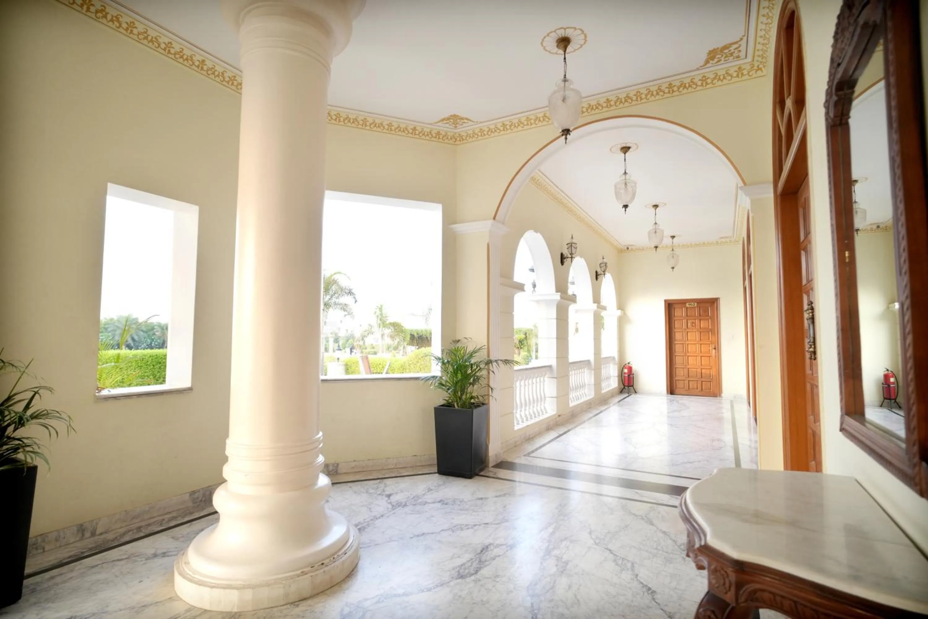 Lobby or reception in Umaid Farm Resort- A Legancy Vintage Stay In Jaipur