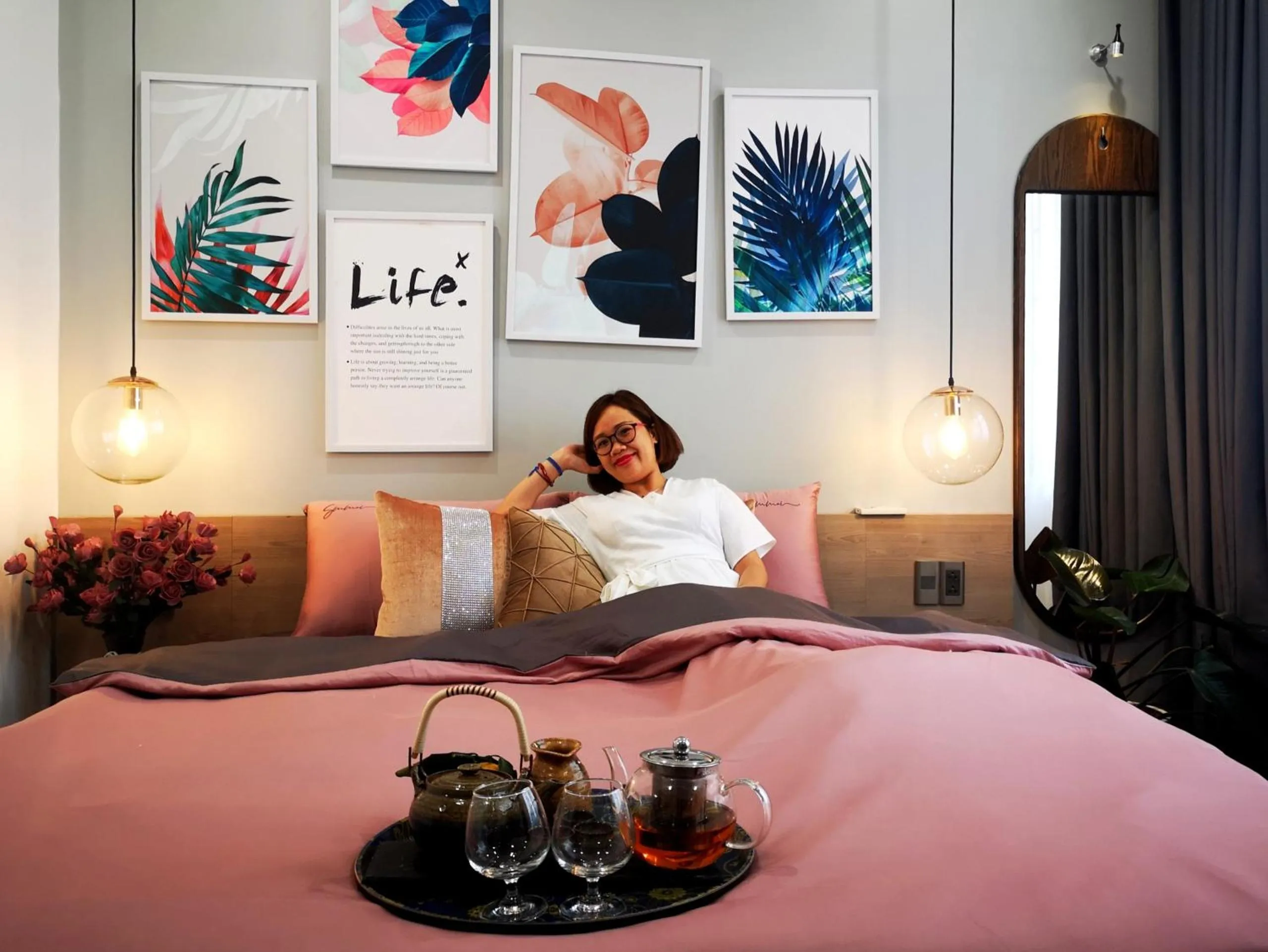 Bed in Hue Crown Boutique best hotel