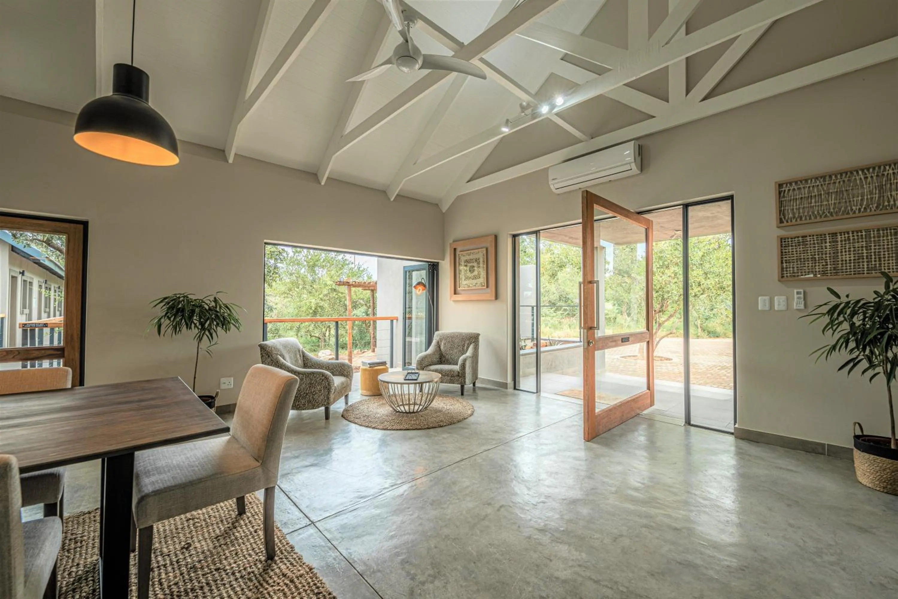 Seating area in Little Kubu Lodge