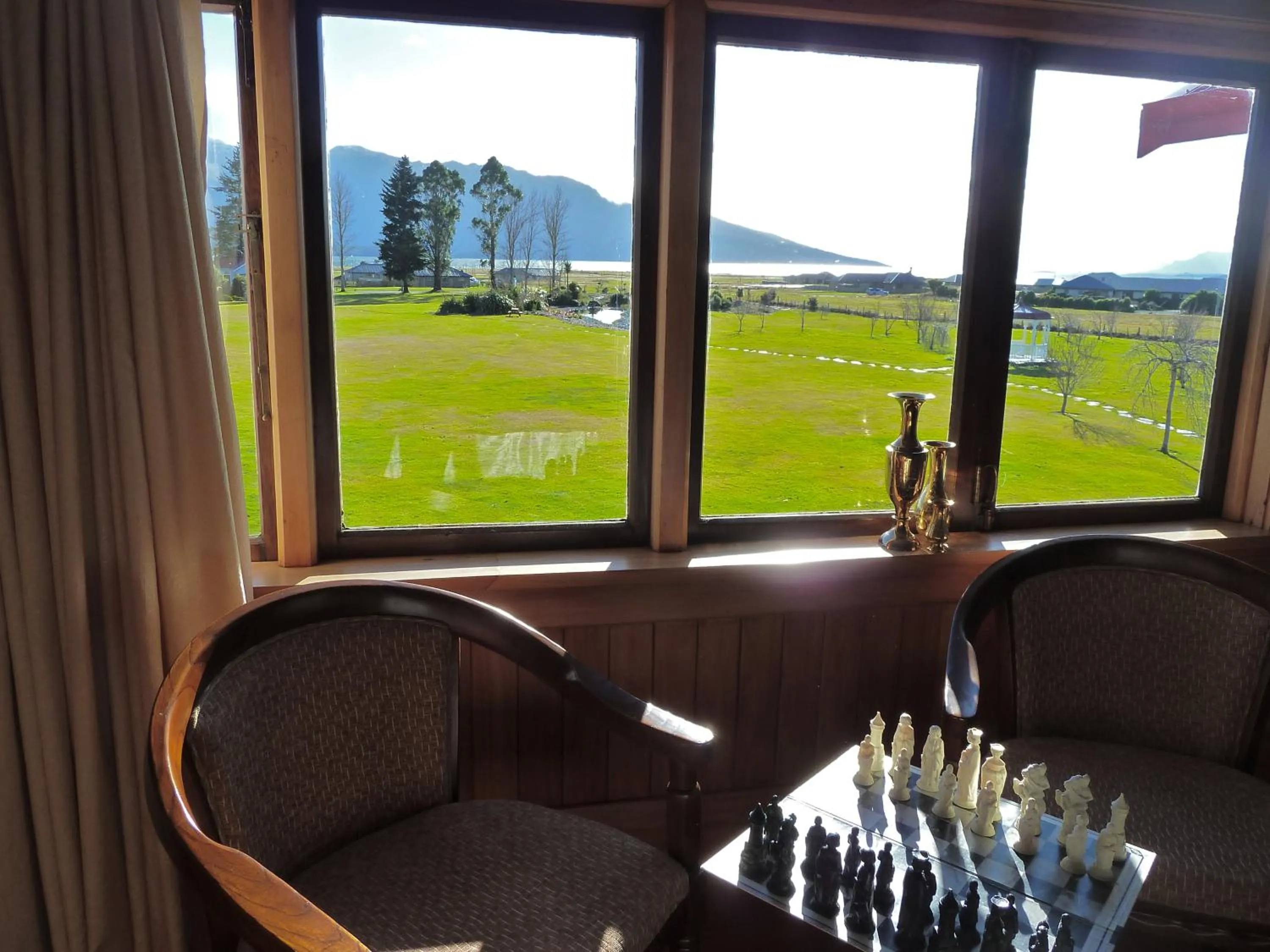 Seating area in Te Anau Lodge