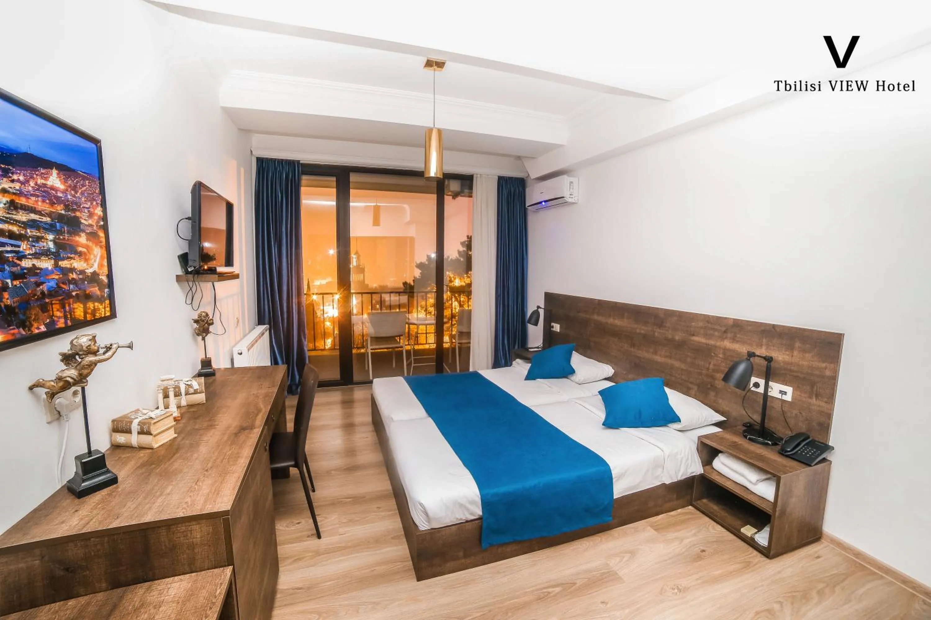 View (from property/room), Bed in Tbilisi View Hotel