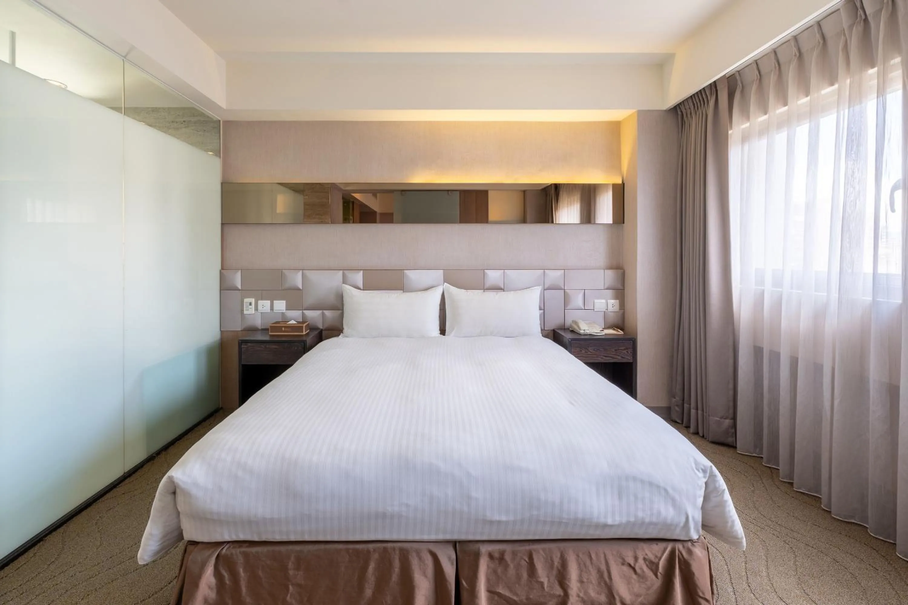 Bed in Guide Hotel Taipei Chongqing