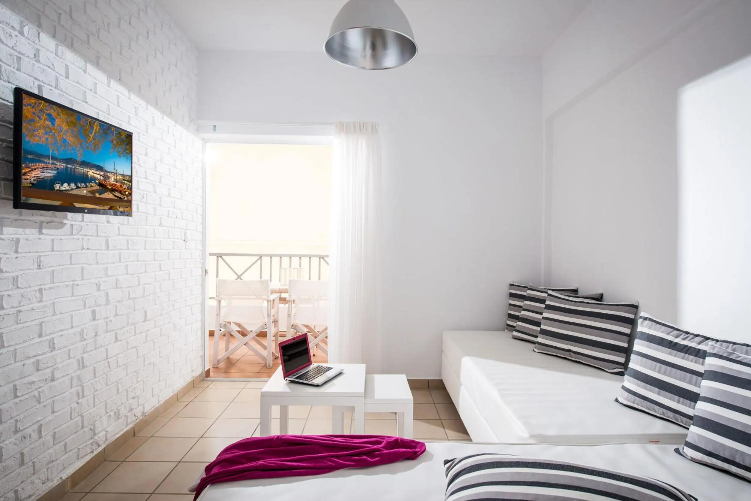 Seating area in Fedra Boutique Apartments