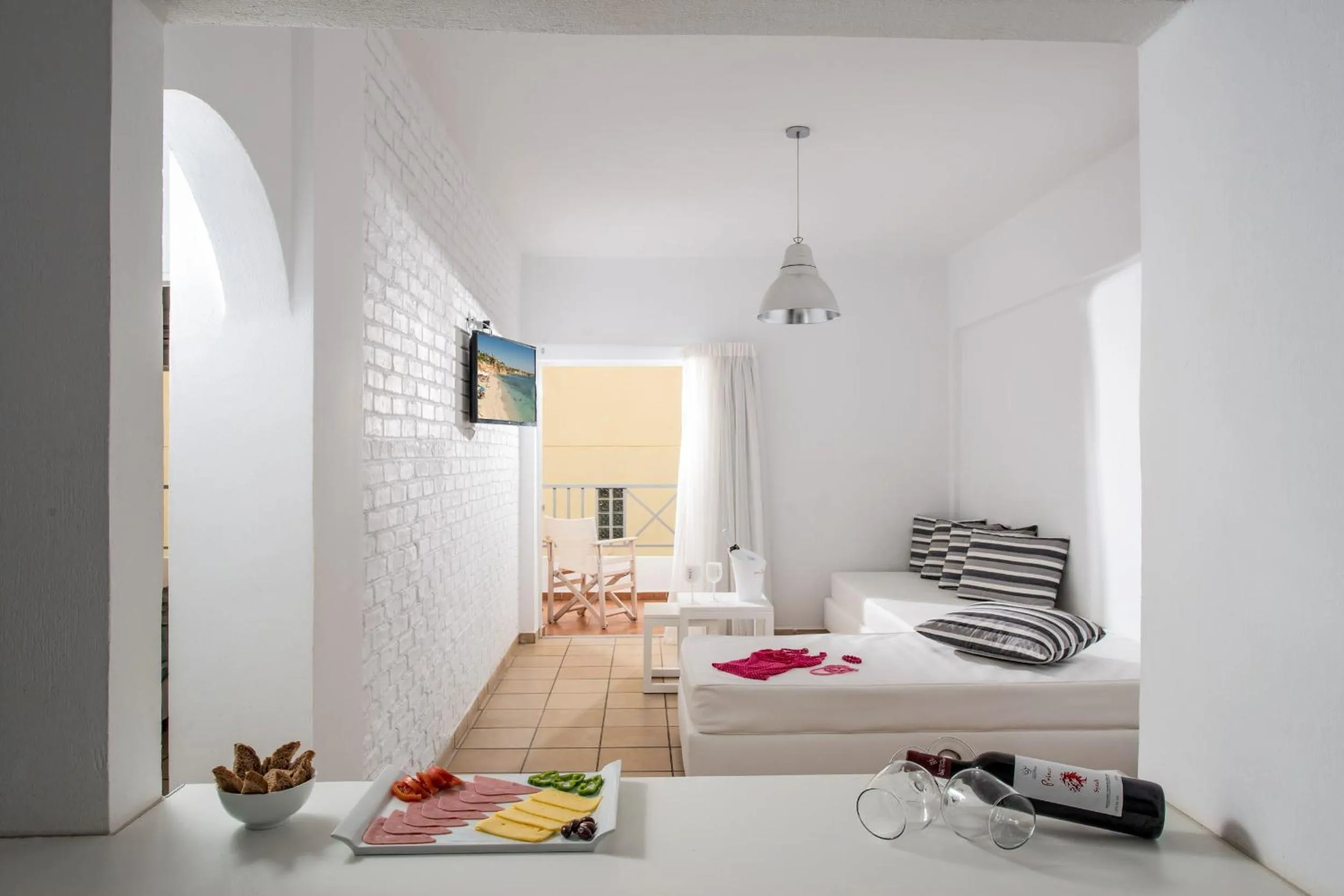 Seating area in Fedra Boutique Apartments