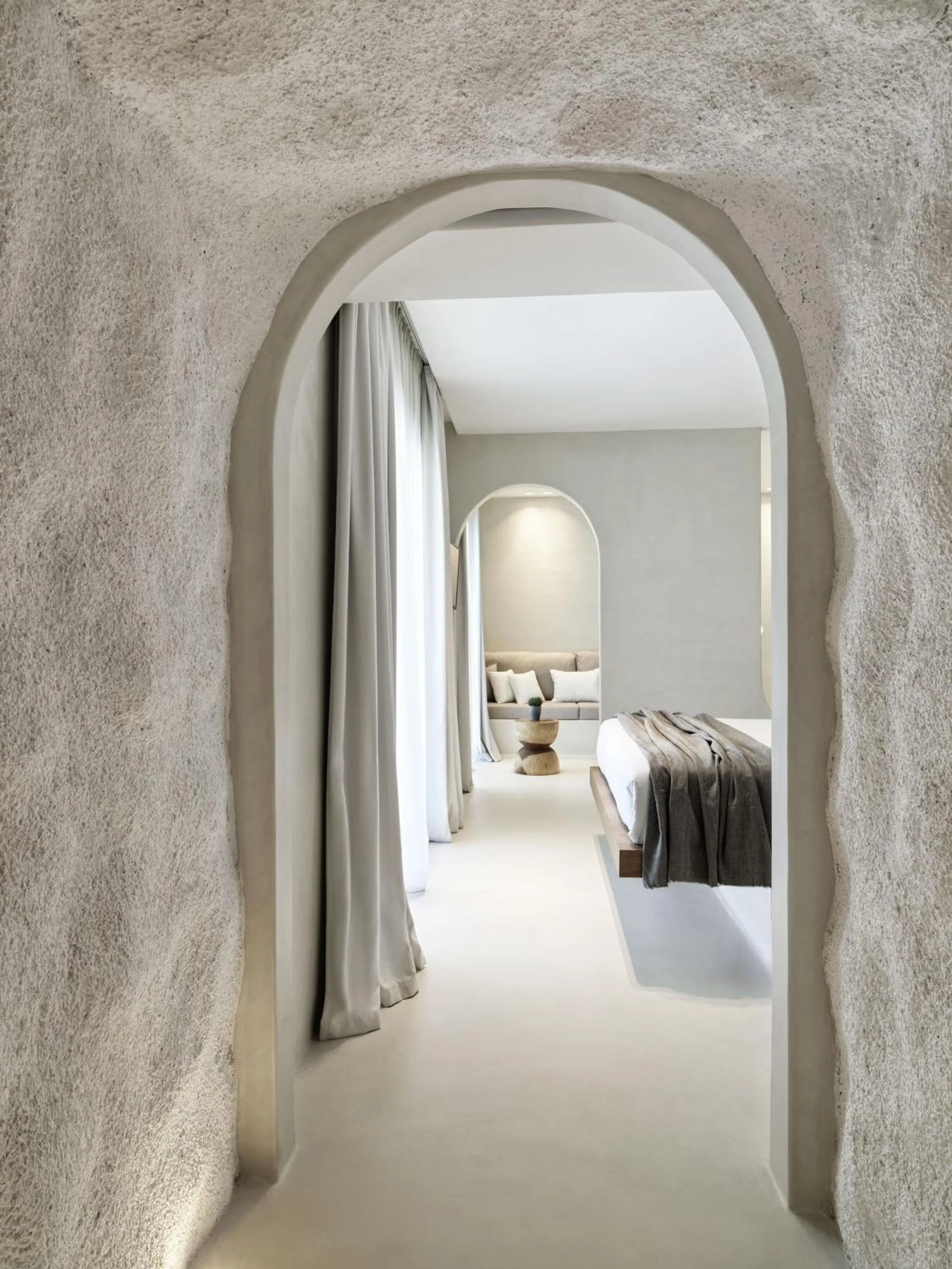 Bedroom, Bed in Mykonos Earth Suites