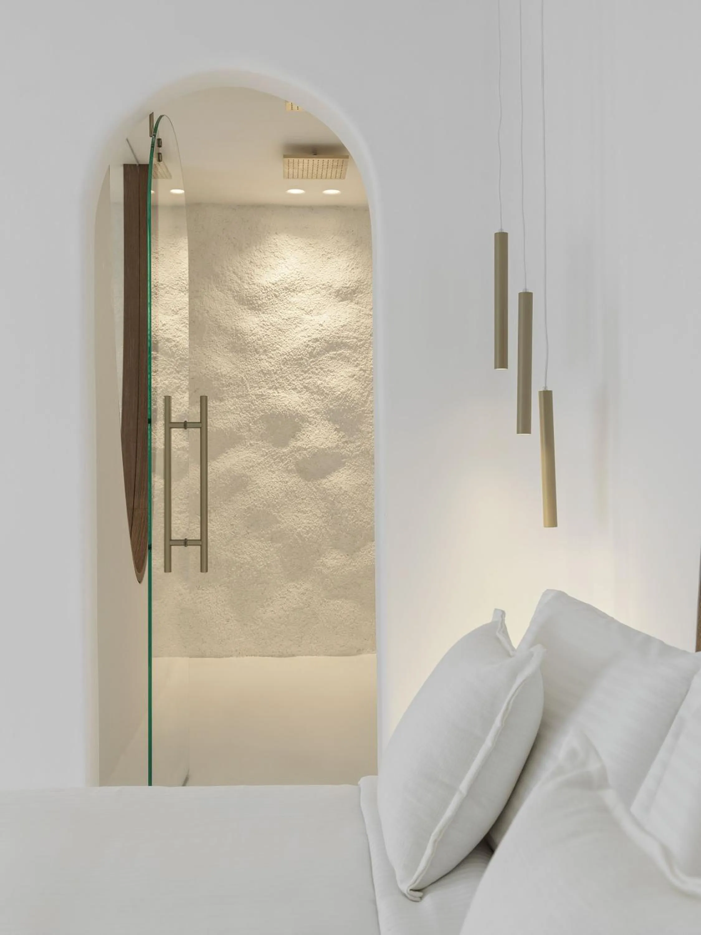 View (from property/room), Bed in Mykonos Earth Suites