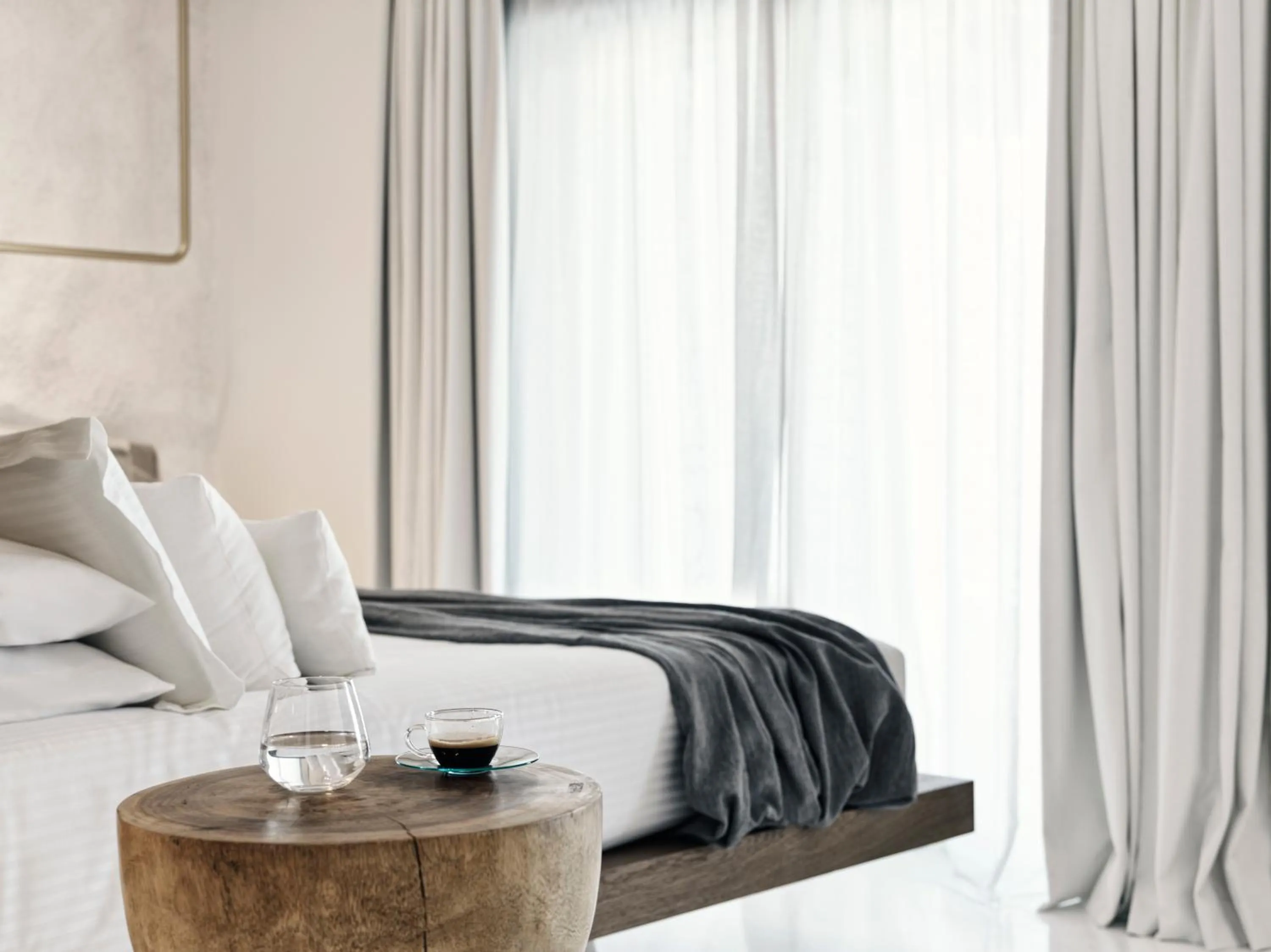 Bedroom, Bed in Mykonos Earth Suites