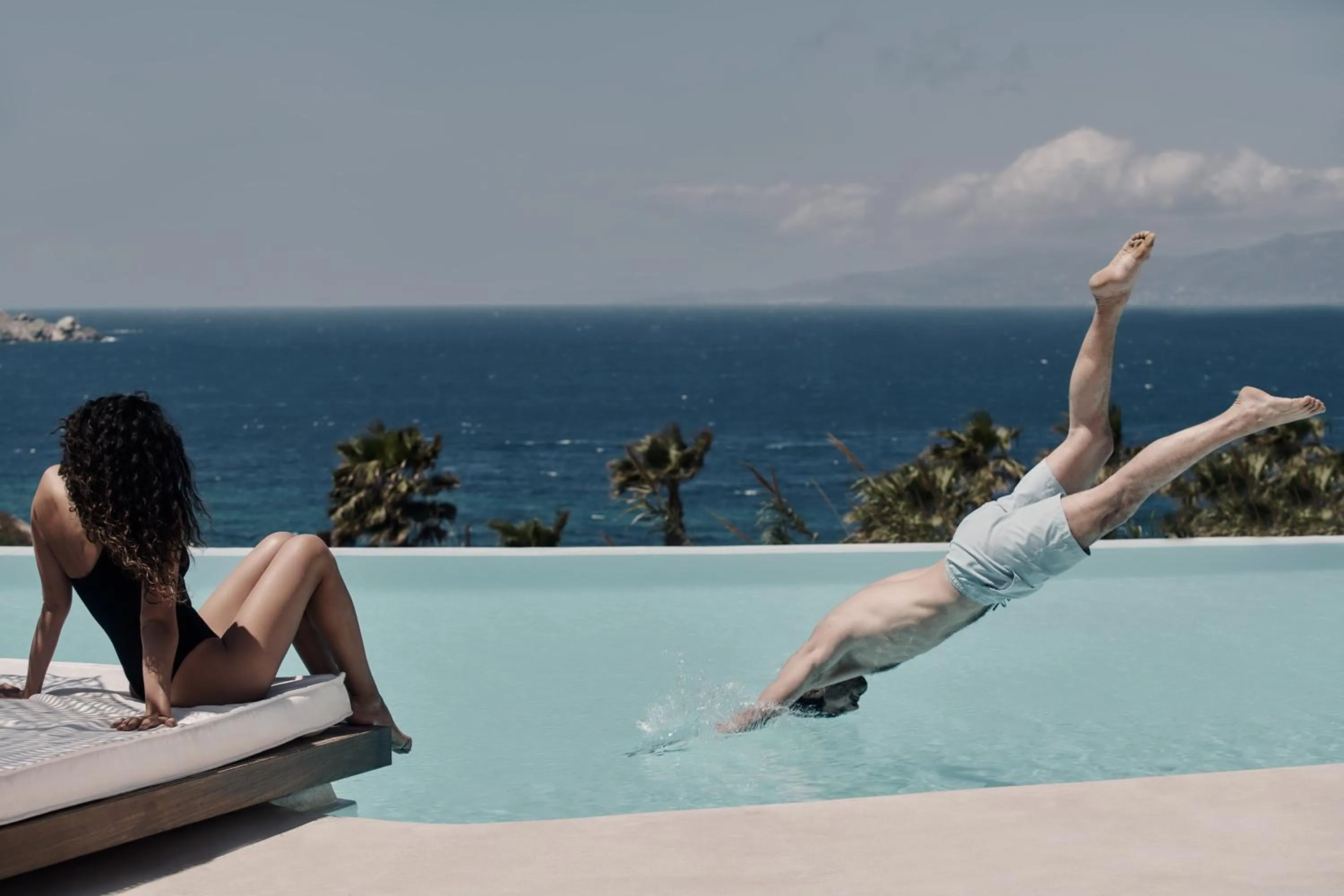 Swimming pool in Mykonos Earth Suites