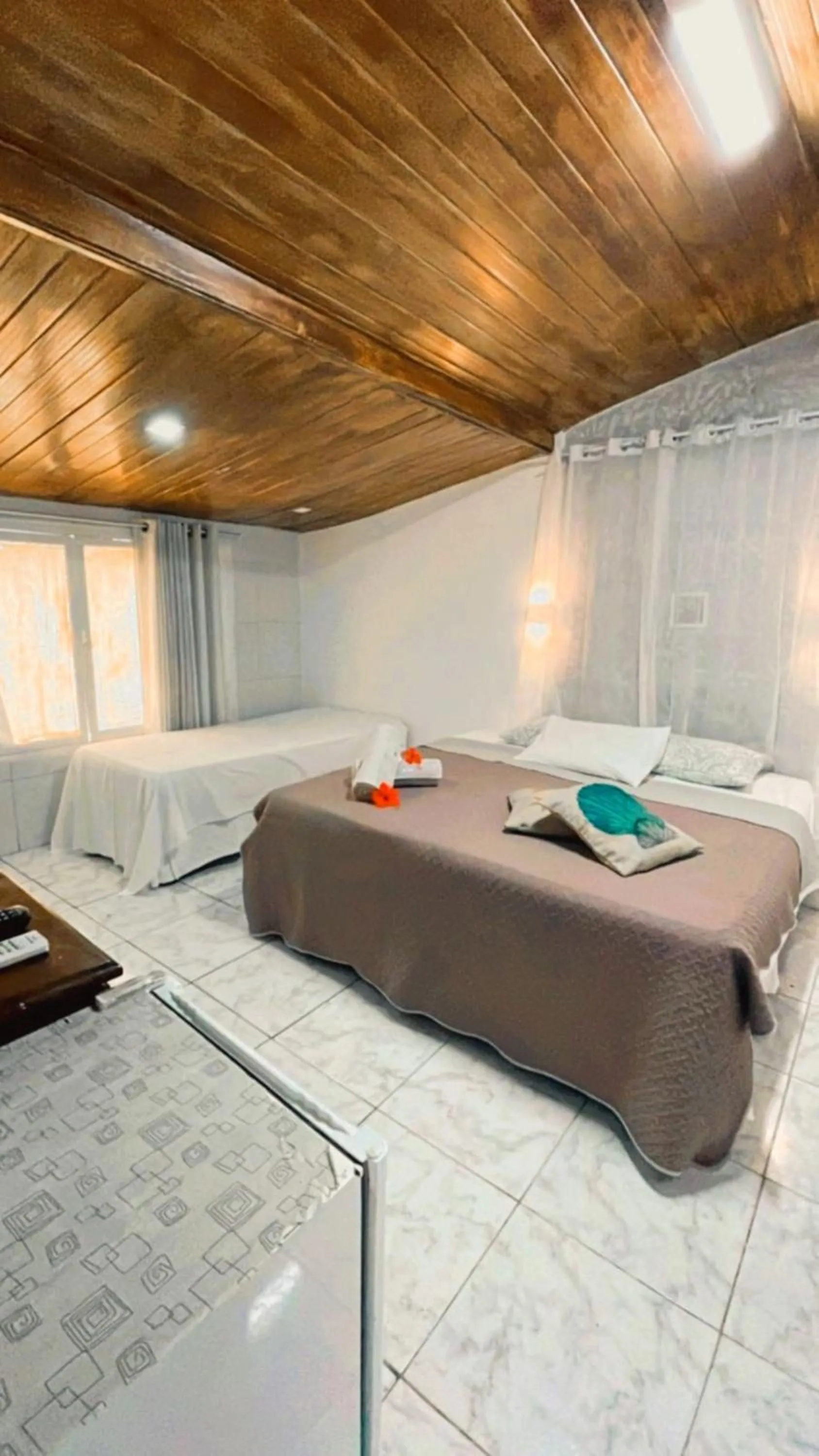 Bedroom, Bed in Pousada Portal dos Golfinhos