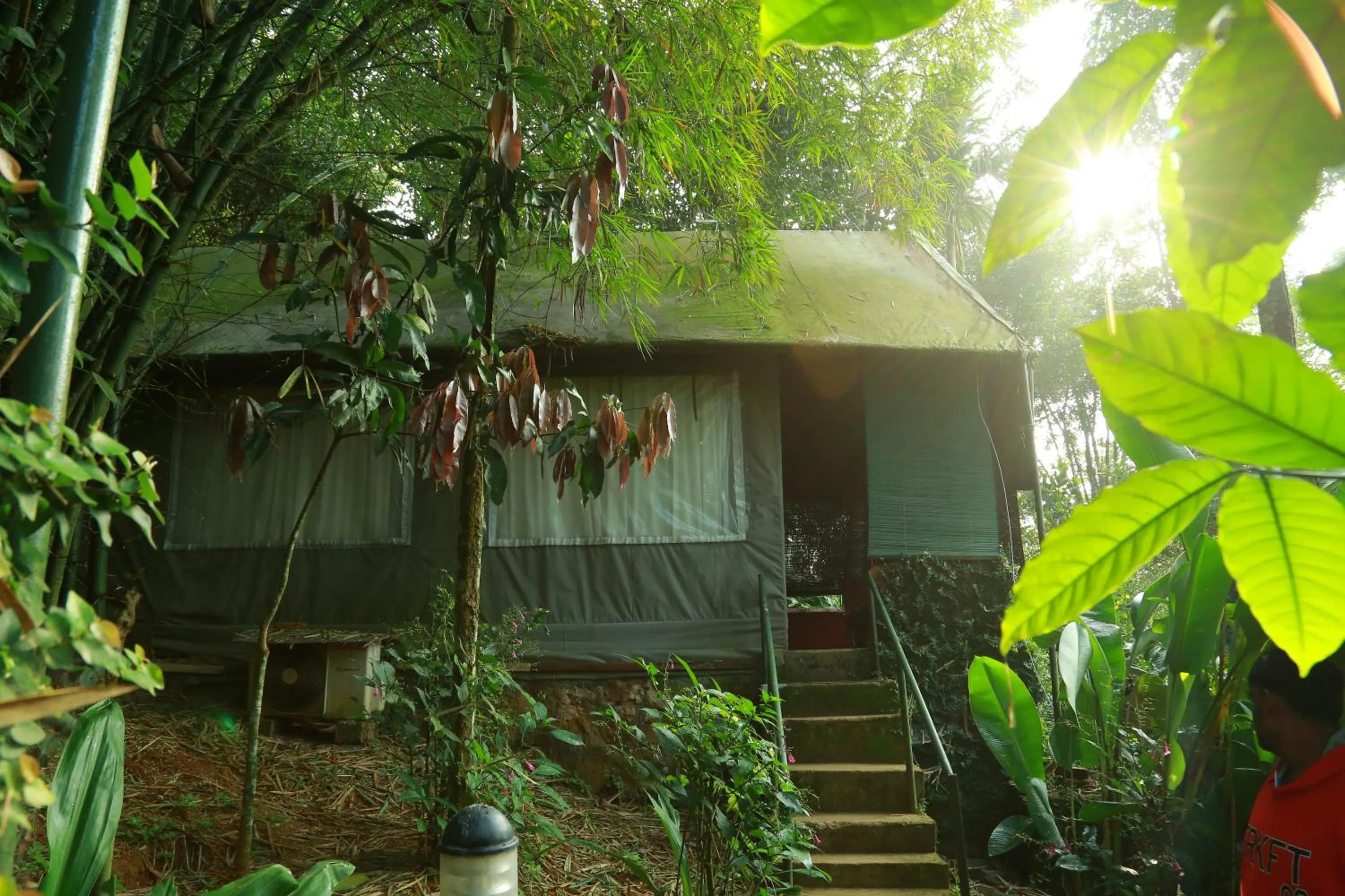Bedroom in Grassroots Wayanad, Valley-view Tents