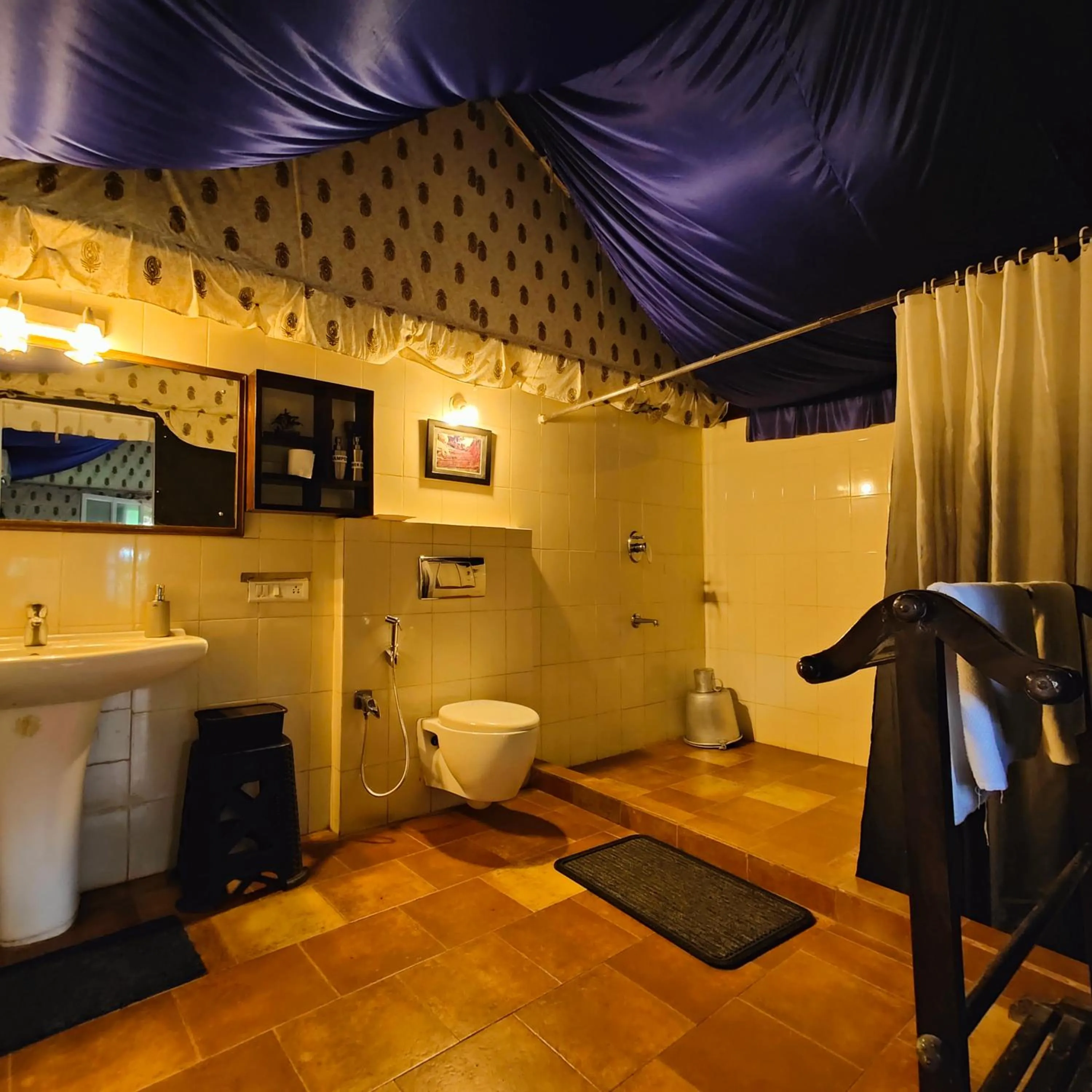 Bathroom in Grassroots Wayanad, Valley-view Tents