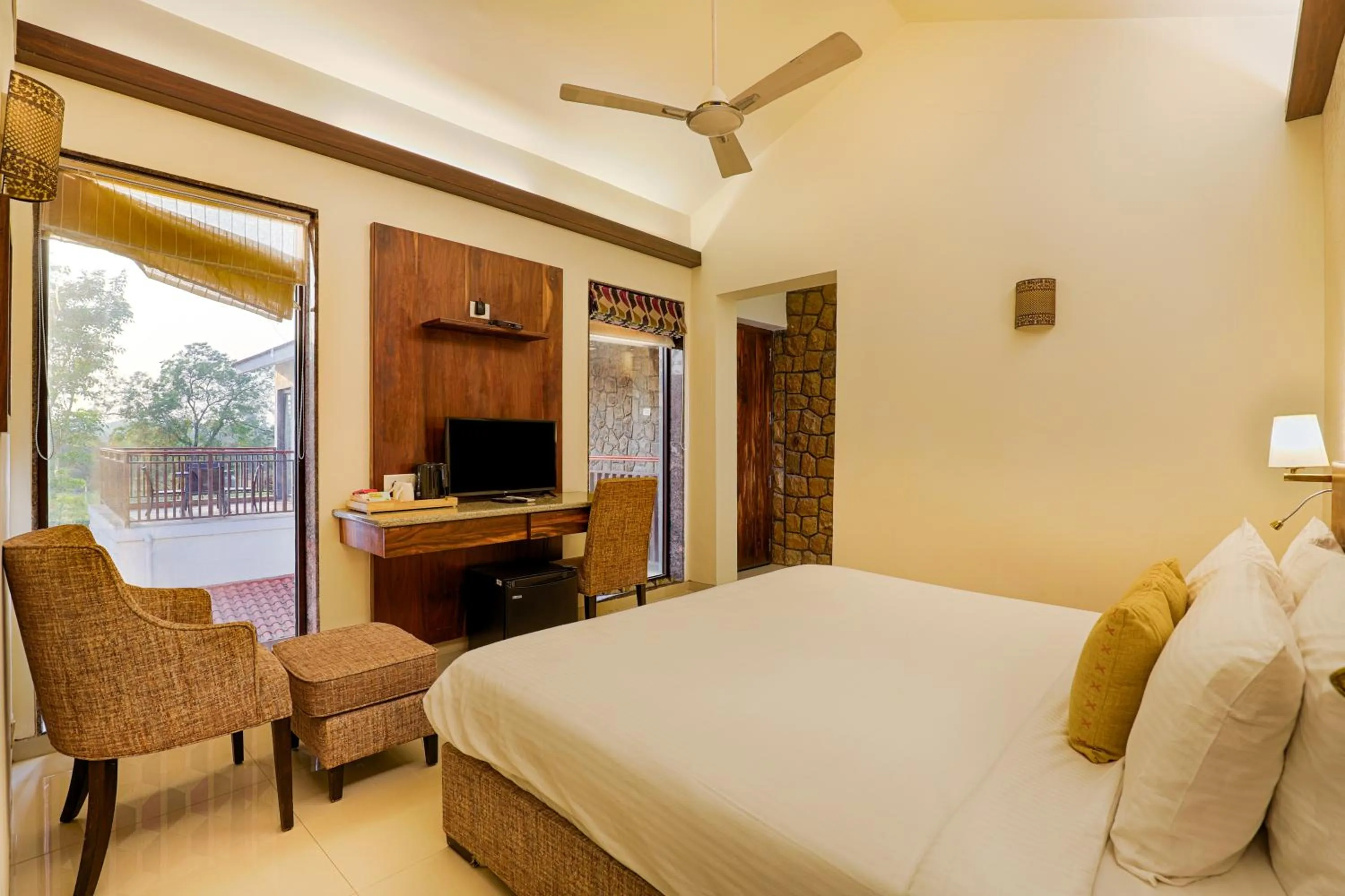 Bed in Tropicana Resort & Spa Alibaug, A Club Mahindra Associate