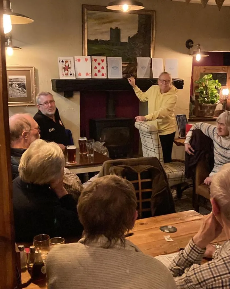 group of guests in The Black Swan Hotel