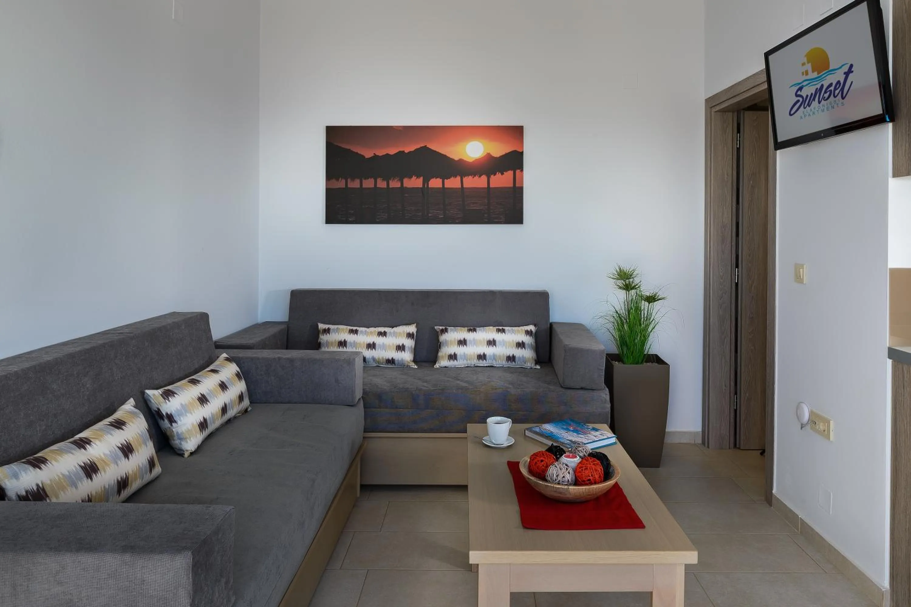 Living room in Sunset Elafonisi Apartments
