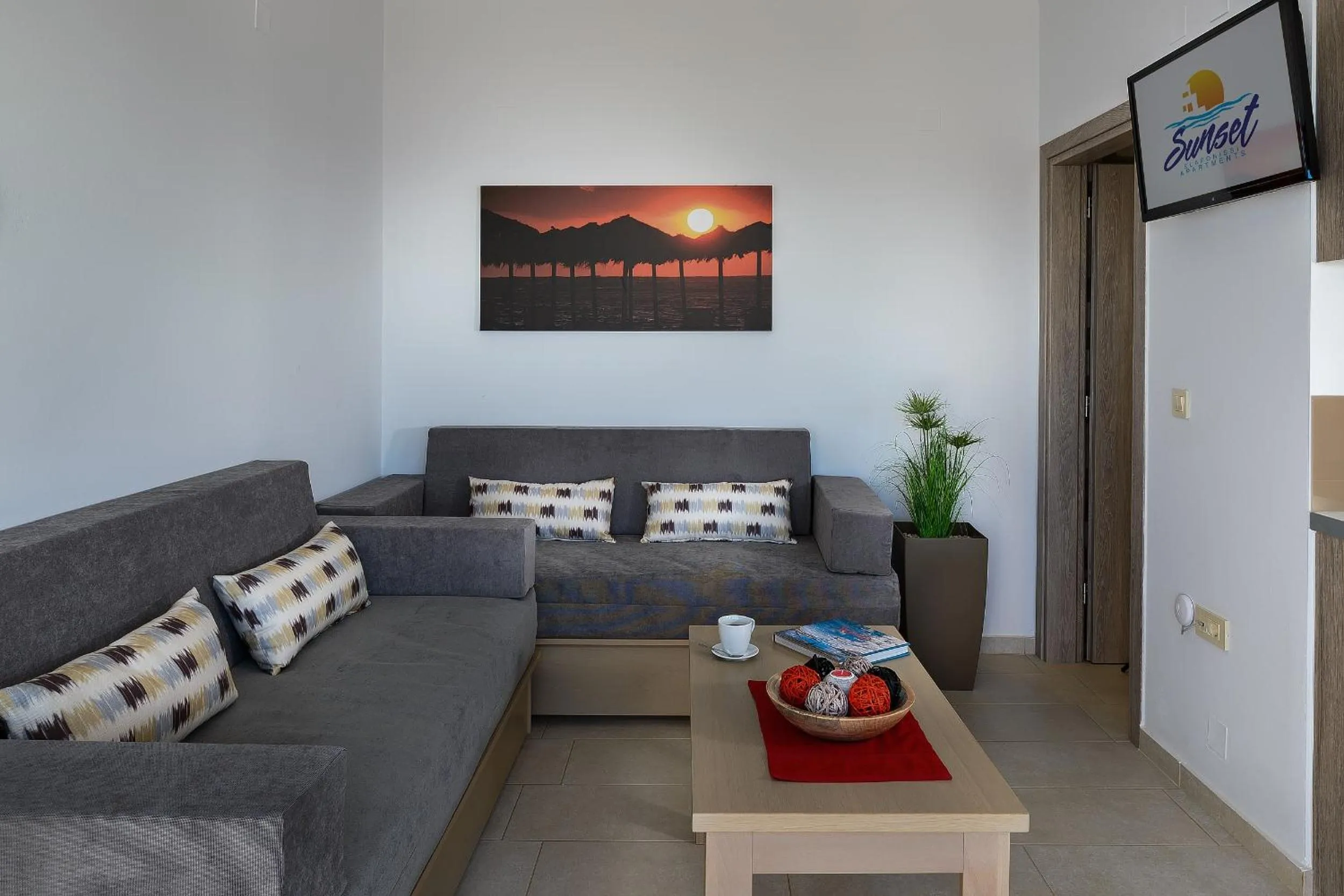 Living room in Sunset Elafonisi Apartments