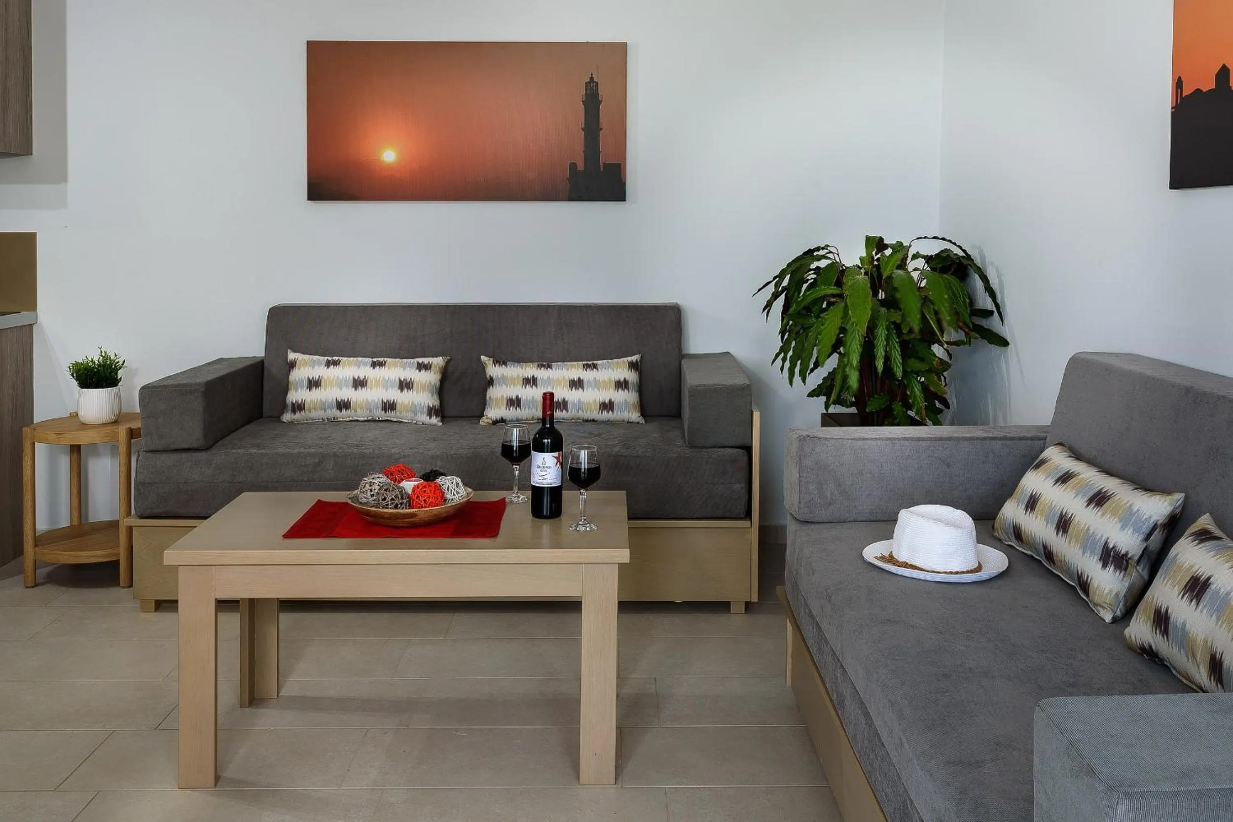 Living room in Sunset Elafonisi Apartments