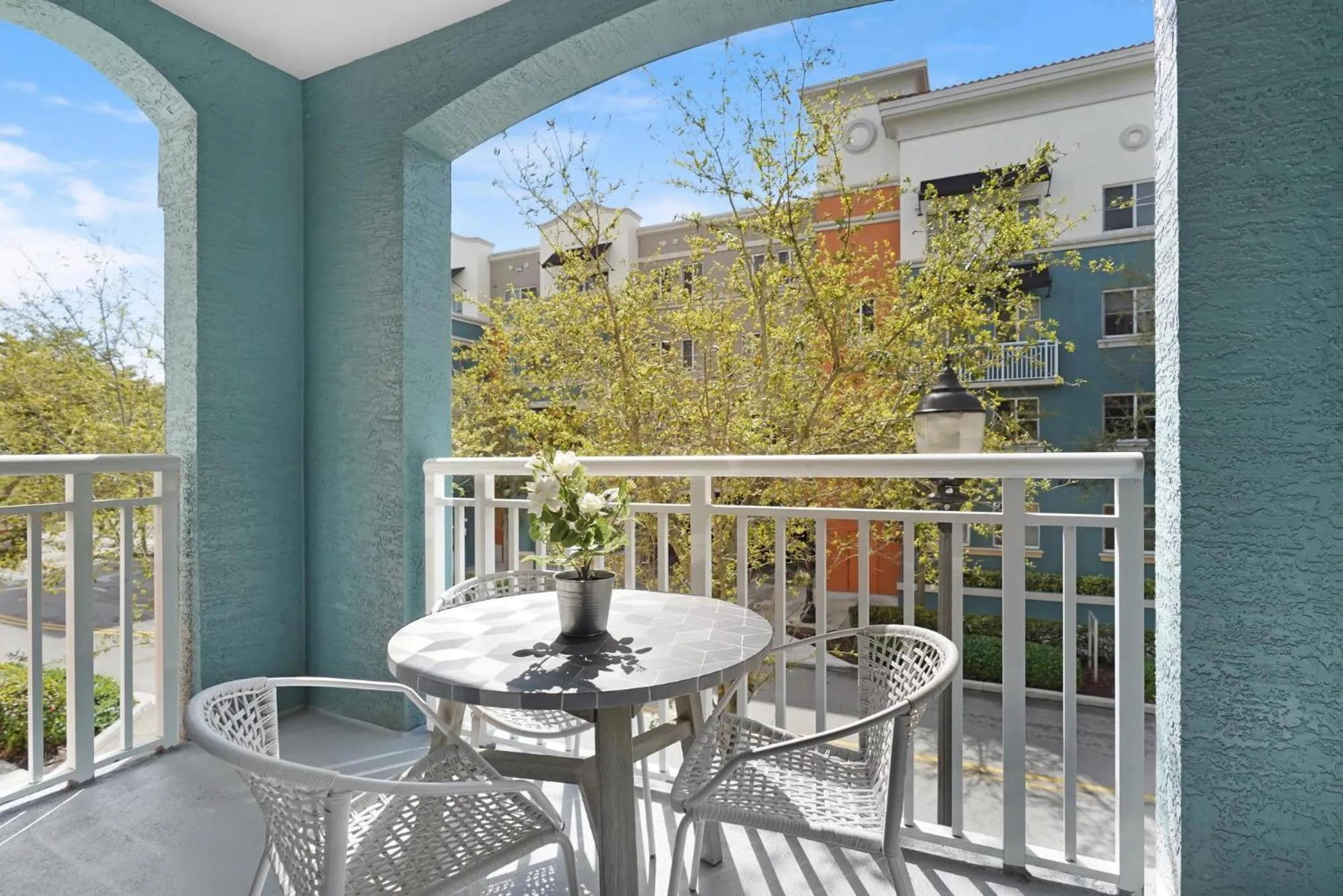 Balcony/Terrace in Dharma Home Suites South Miami at Red Road Commons