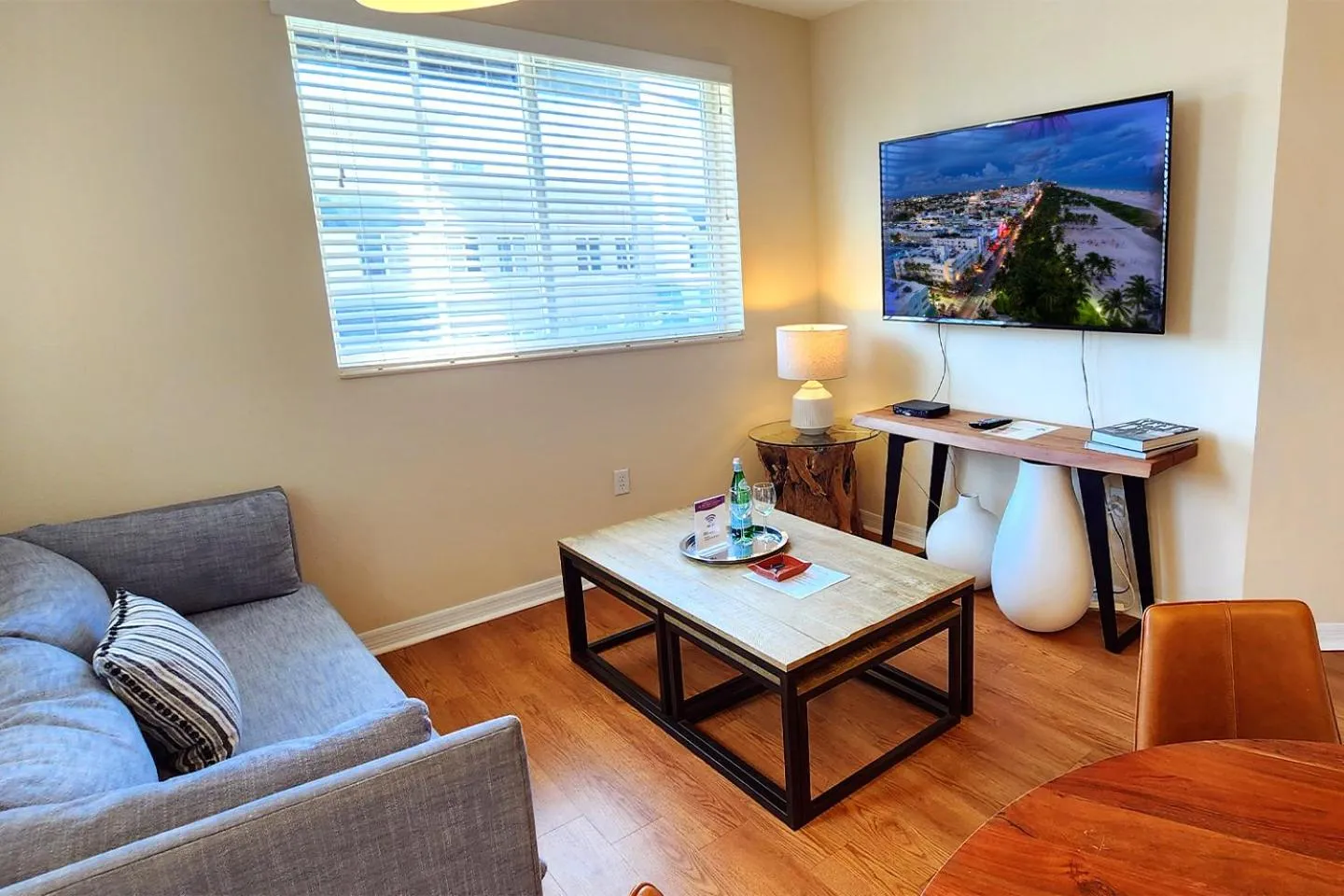 Living room in Dharma Home Suites South Miami at Red Road Commons