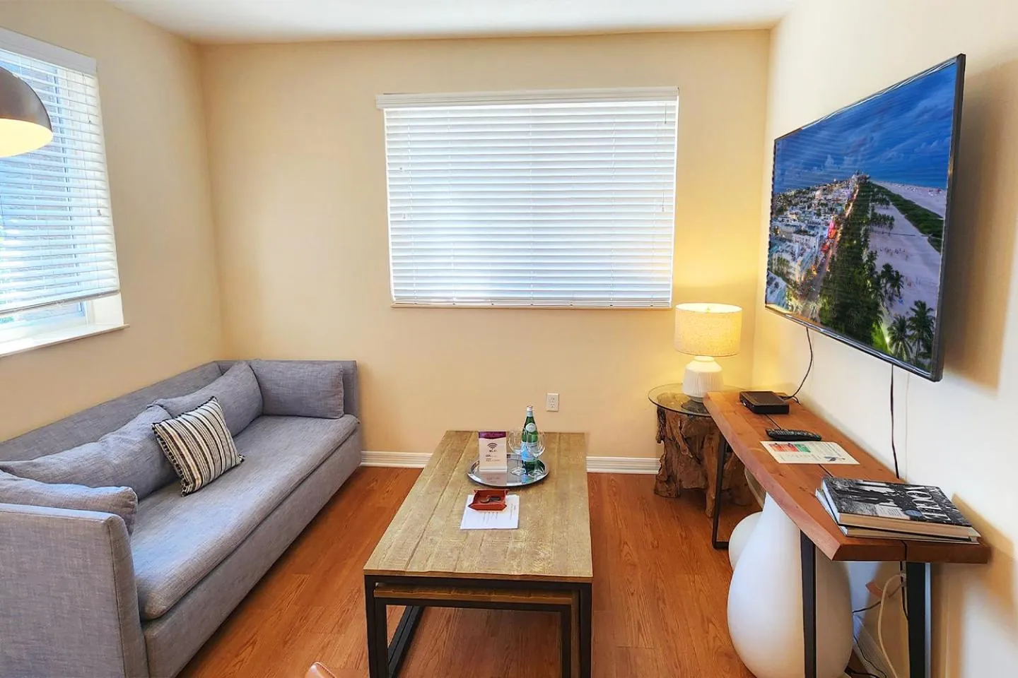 Living room in Dharma Home Suites South Miami at Red Road Commons