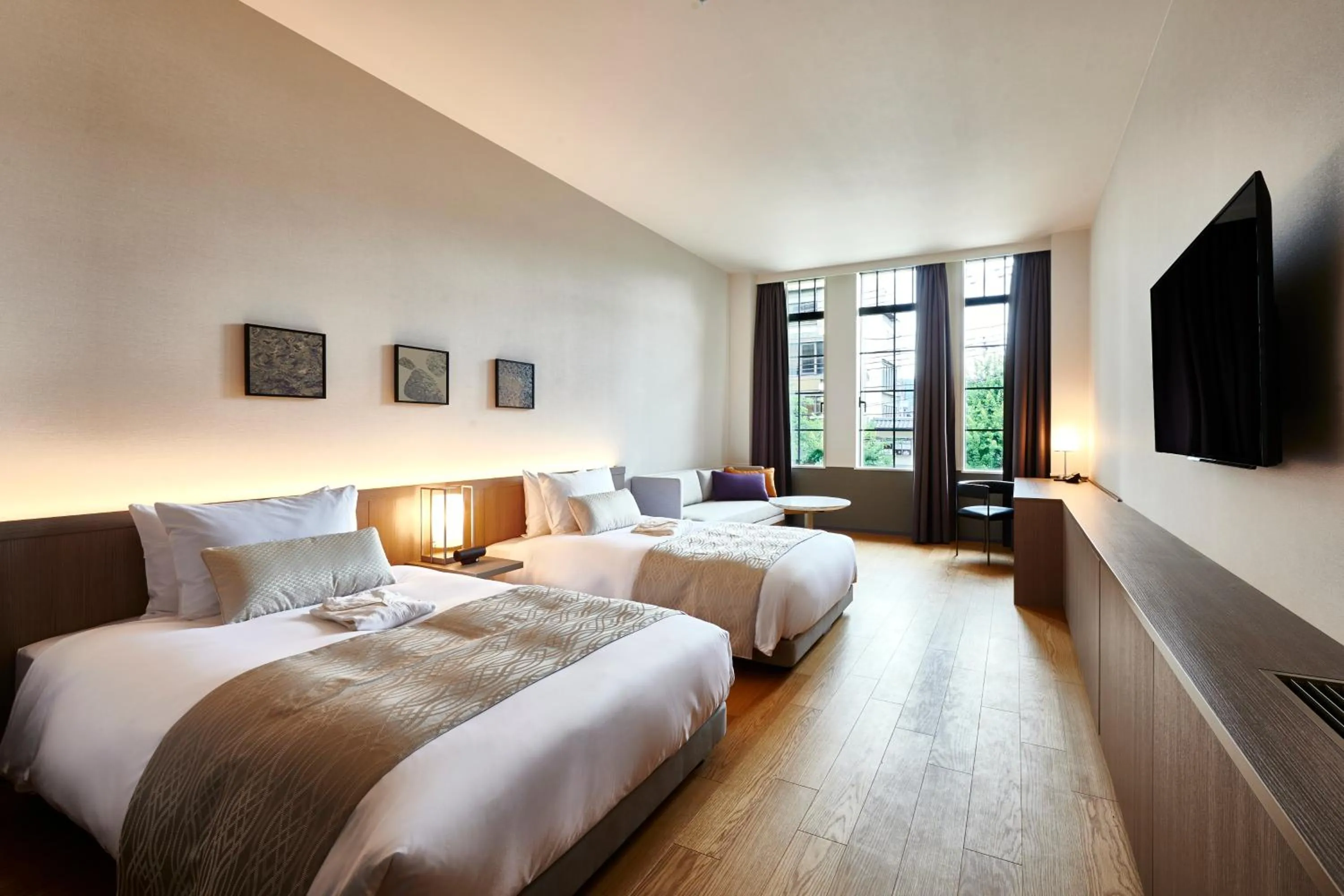 Photo of the whole room, Bed in The Gate Hotel Kyoto Takasegawa by Hulic