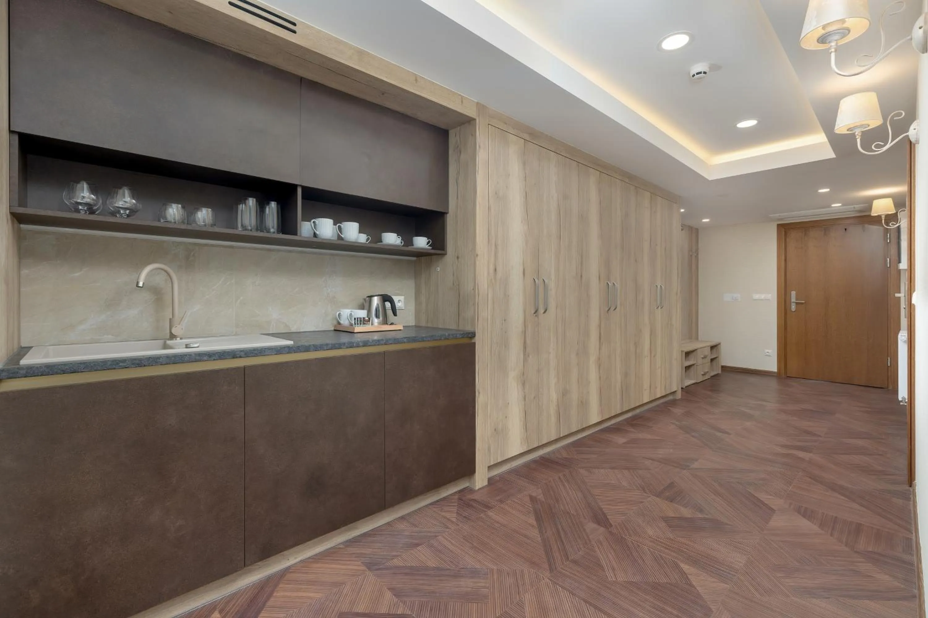 Kitchen or kitchenette in Juvena Hotel Wellness & SPA Adults Only 12 plus