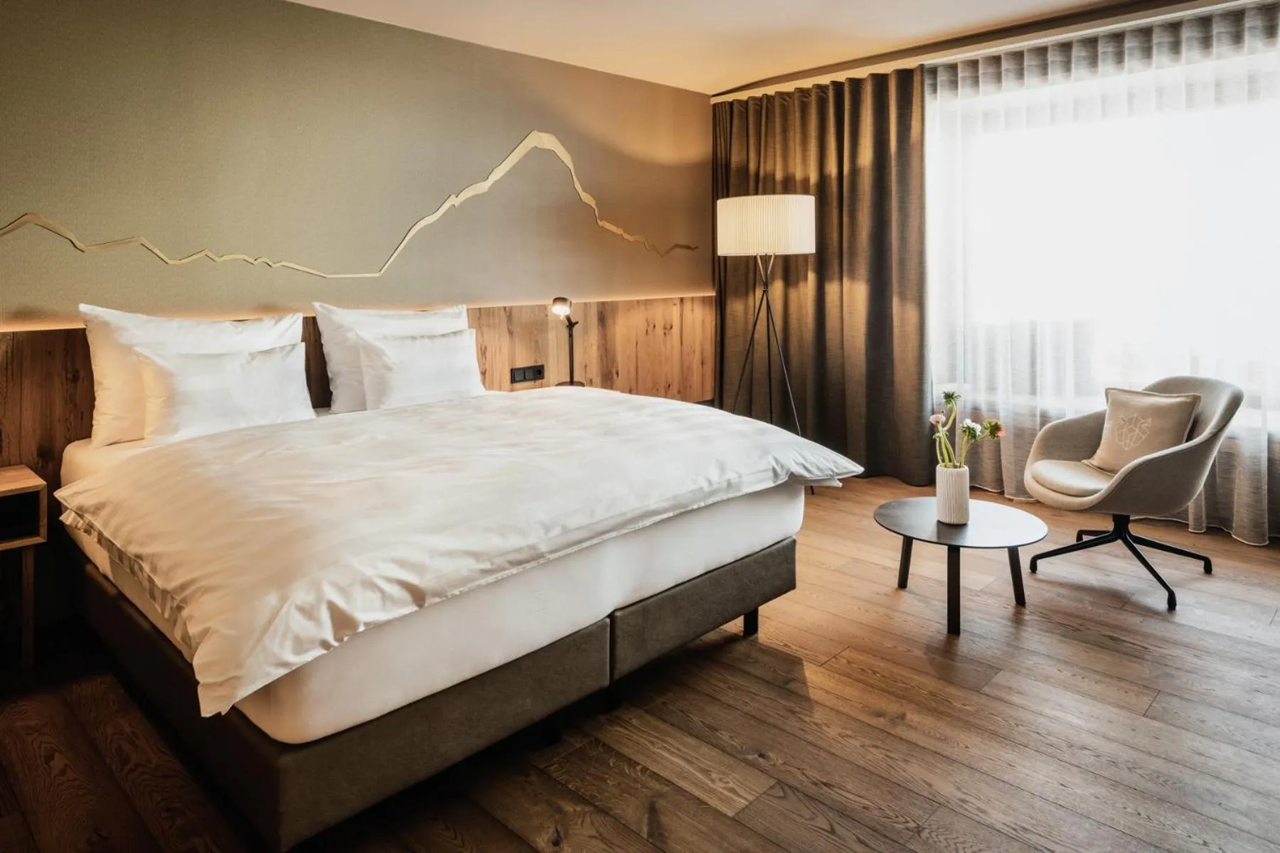 Bedroom, Bed in Berghotel Biberkopf