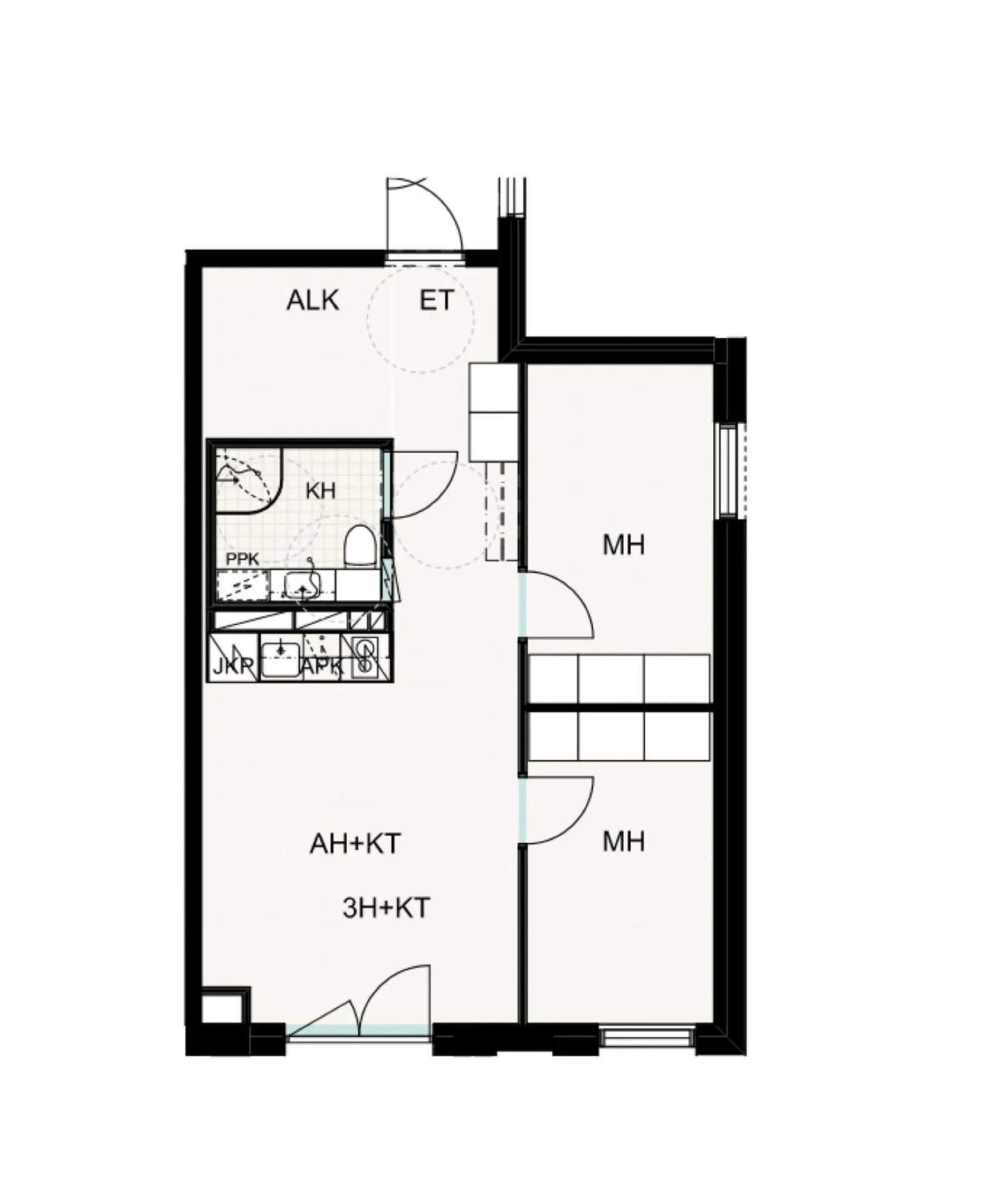 Floor plan in Forenom Aparthotel Tampere Kaleva