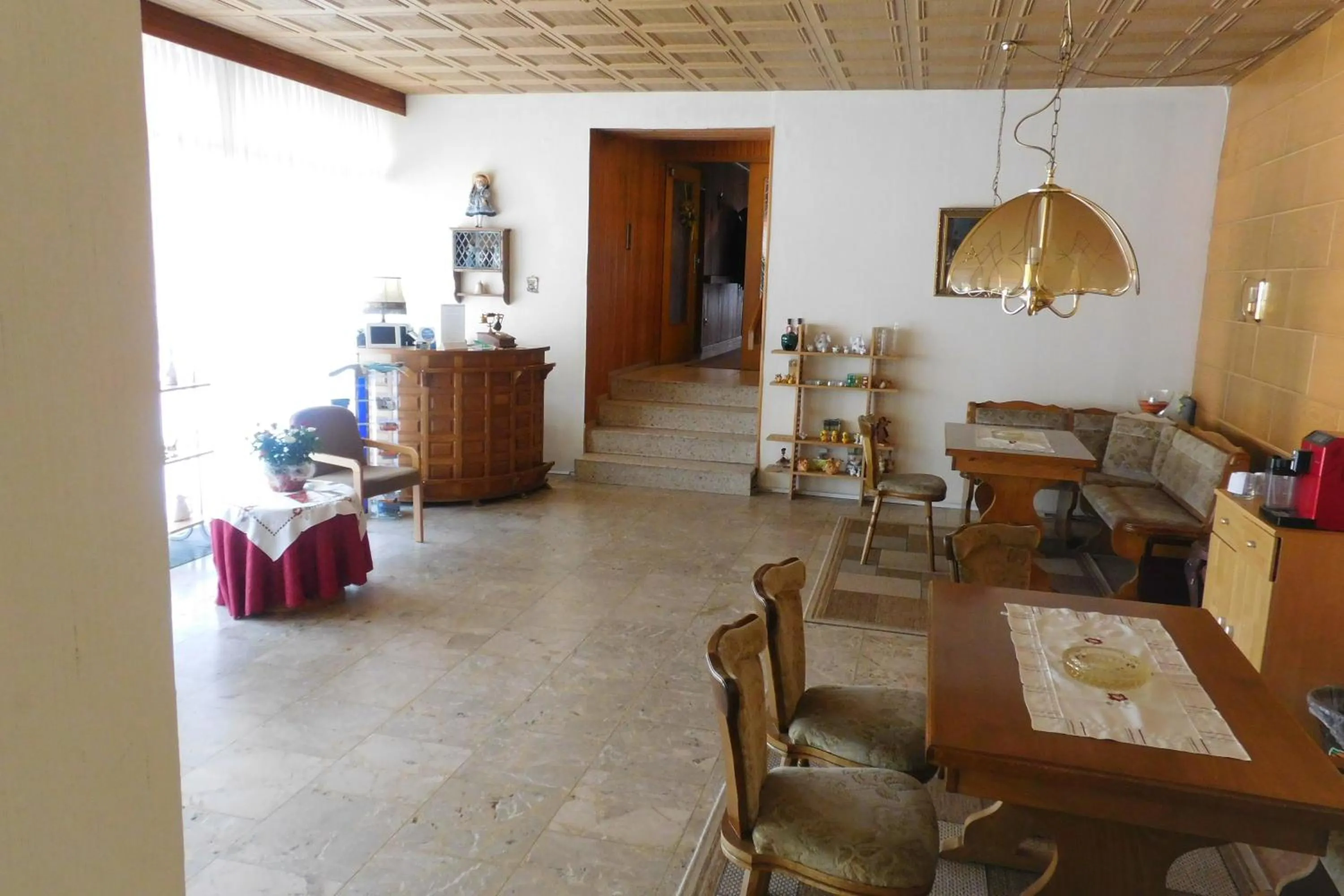 Lobby or reception in Hotel Pension am Kurmittelhaus