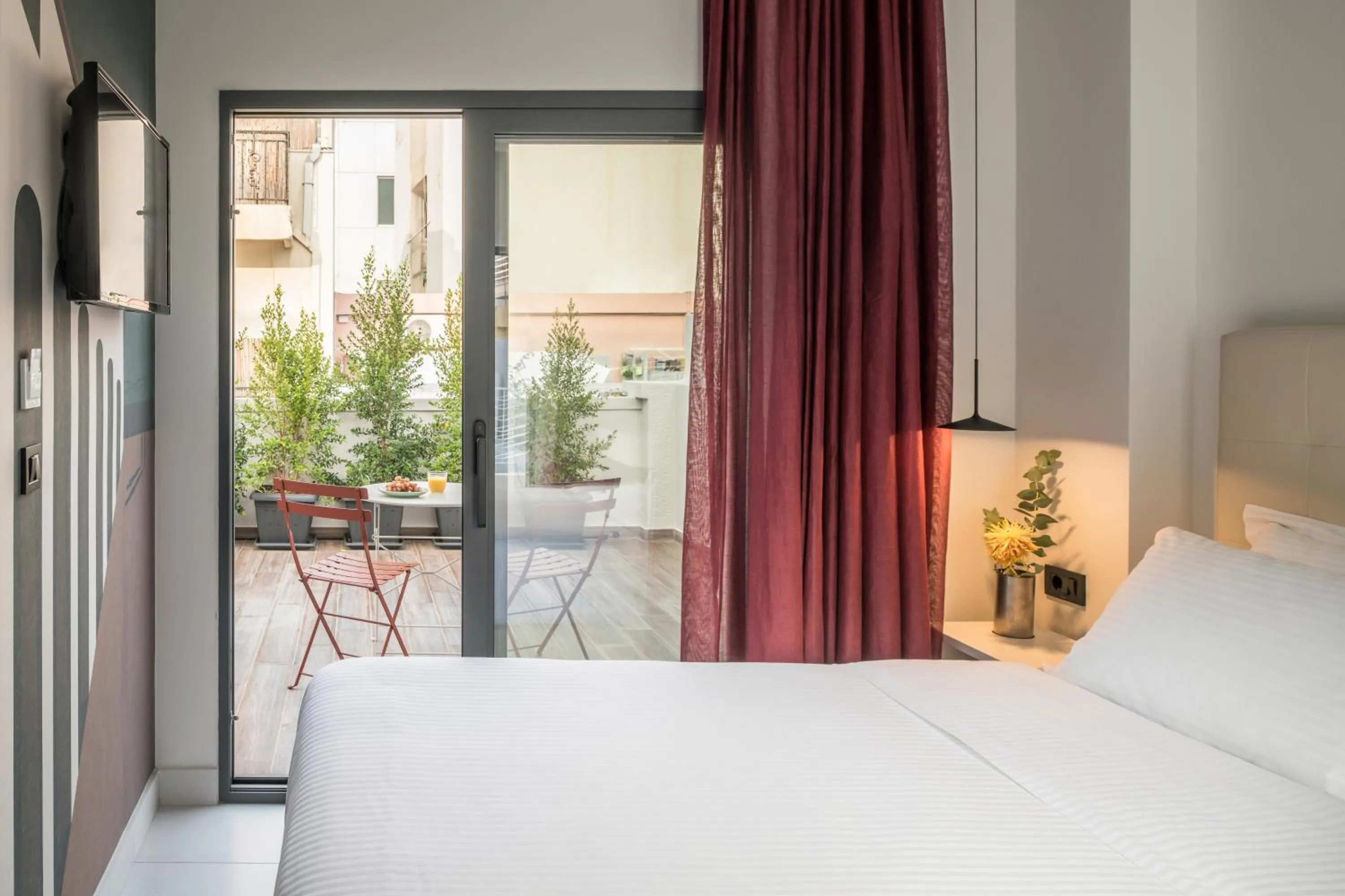 Balcony/Terrace, Bed in Domus Ariadne