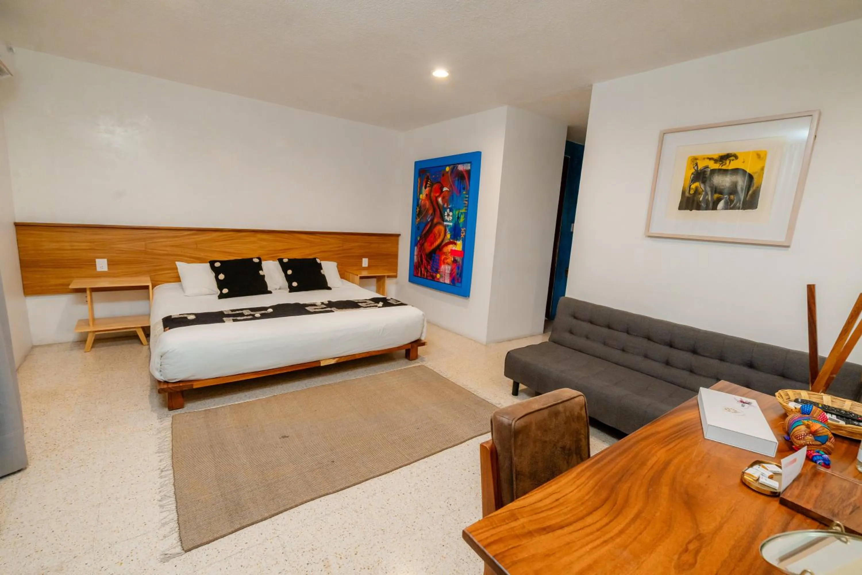 Bed in Hotel Casa de Arte Oaxaca