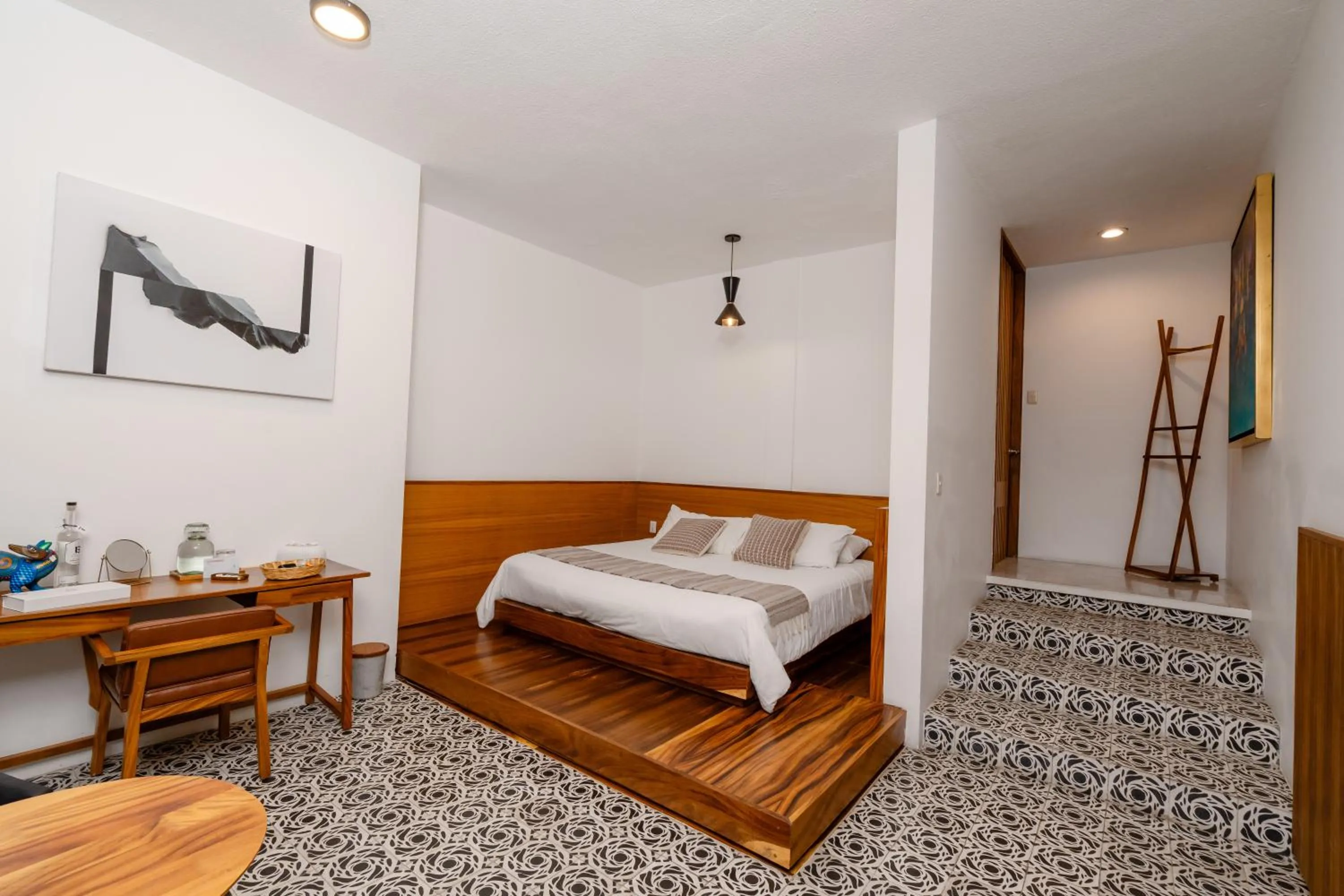 Bed in Hotel Casa de Arte Oaxaca