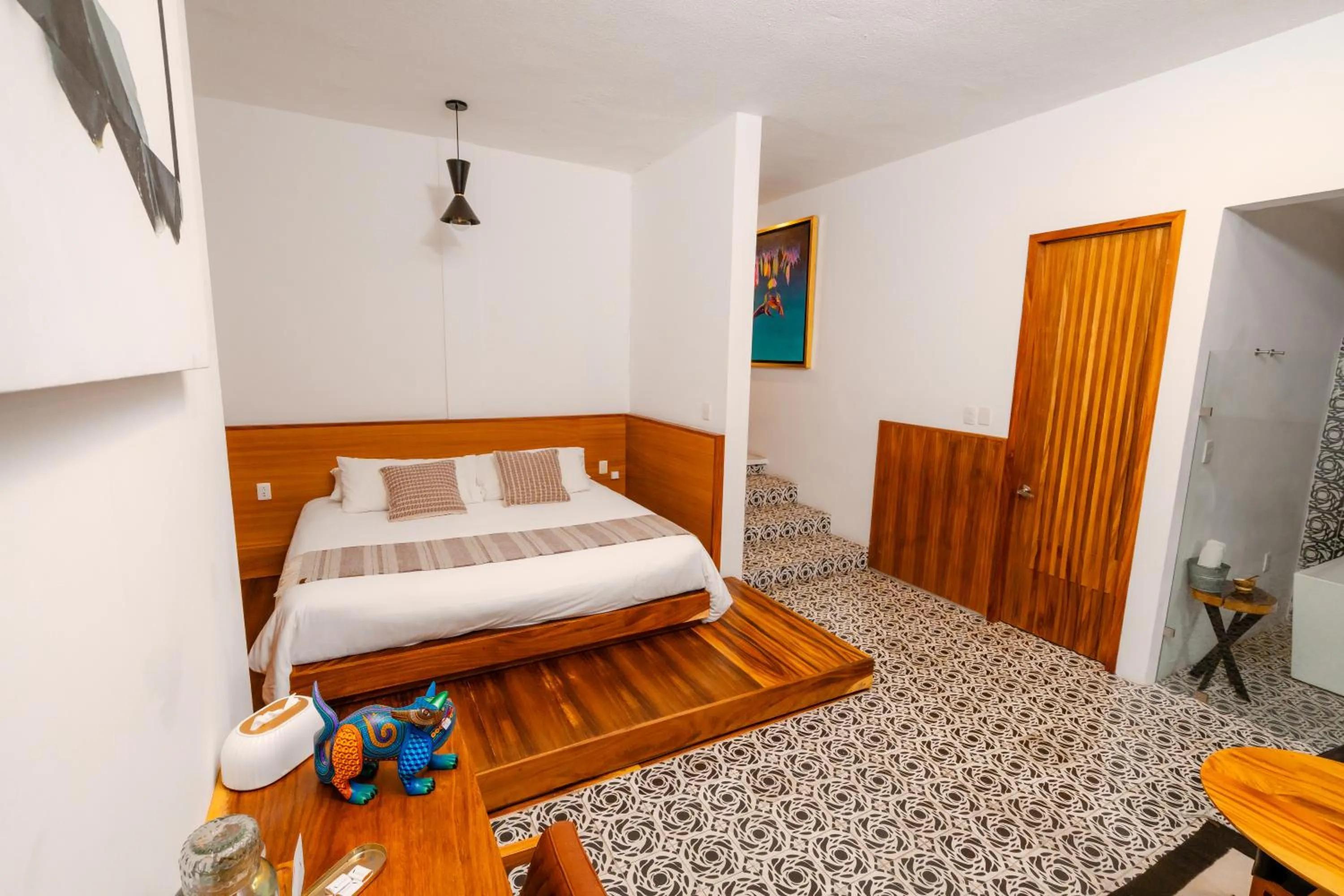 Bedroom, Bed in Hotel Casa de Arte Oaxaca