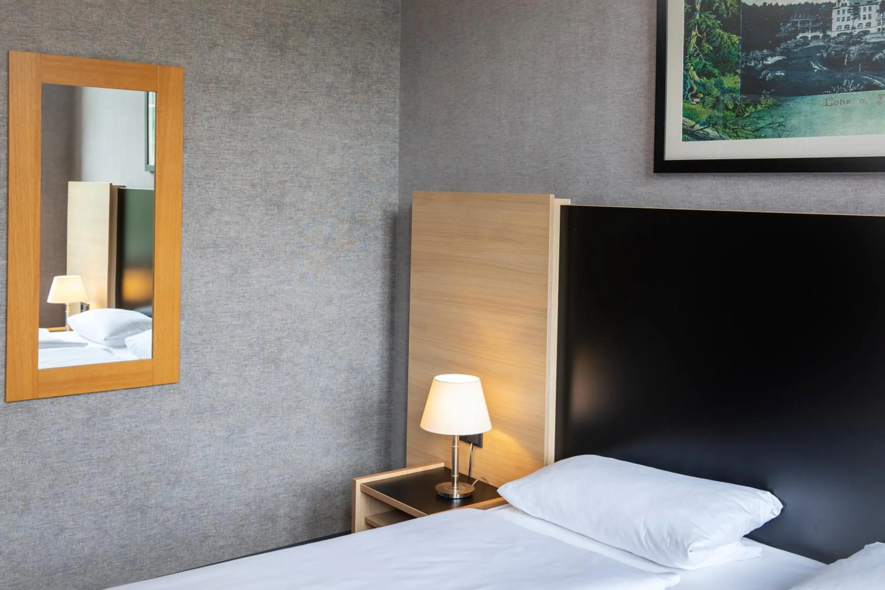 Photo of the whole room, Bed in Hotel Franziskushöhe Lohr