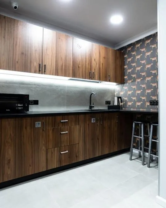 Kitchen or kitchenette in Forrest Apartments & Hostel