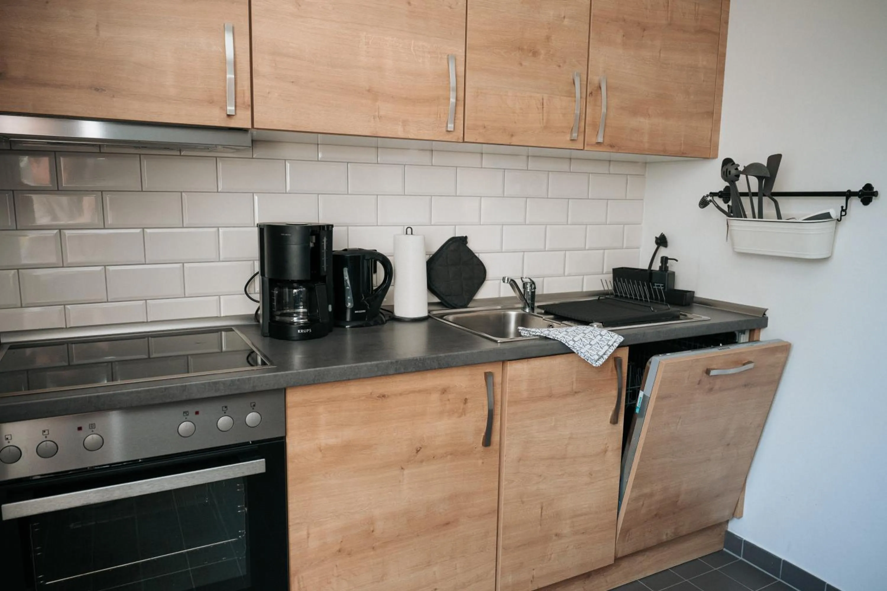 Kitchen or kitchenette in Coffee Fellows Hotel Trier