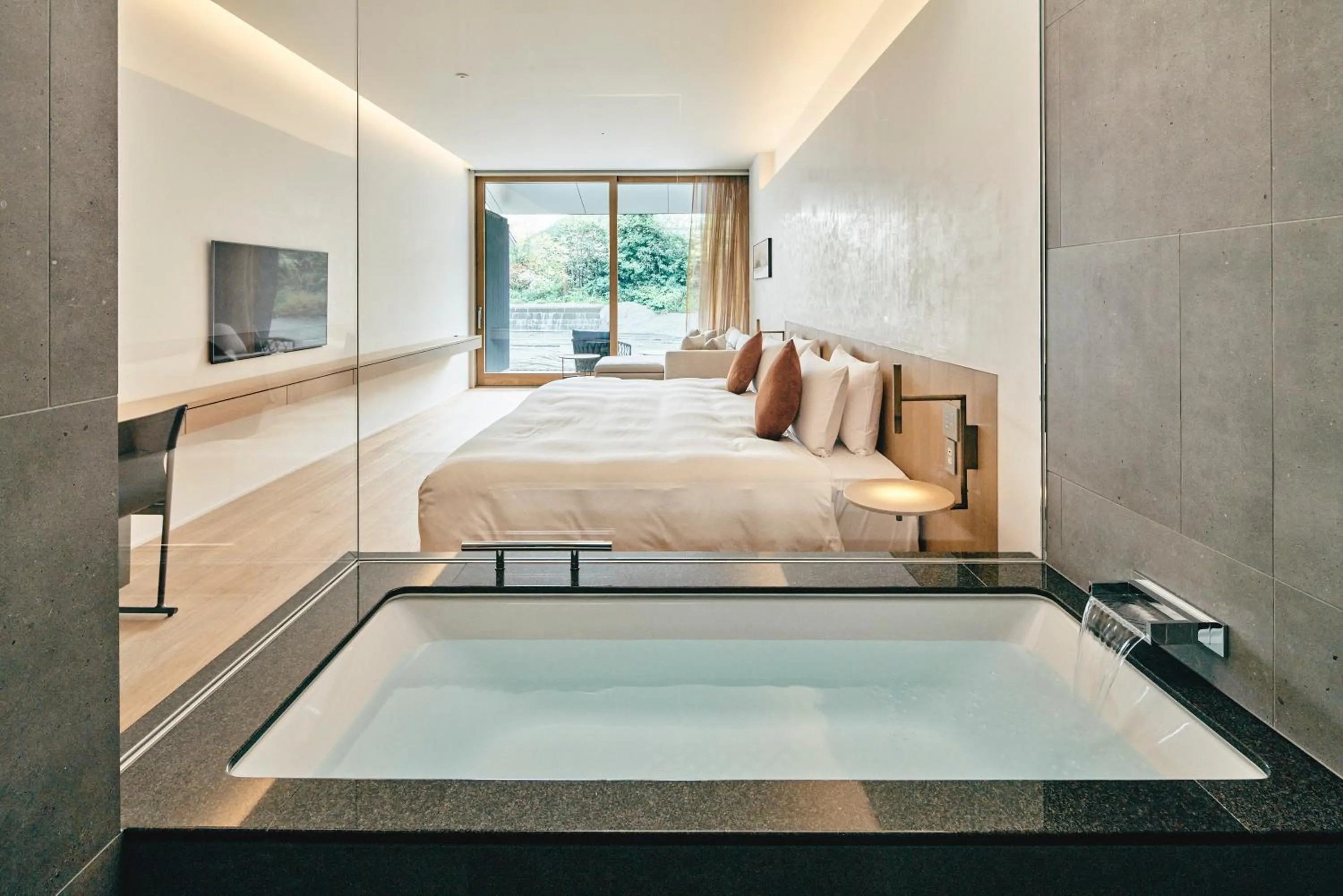 Bathroom, Bed in Muni Kyoto