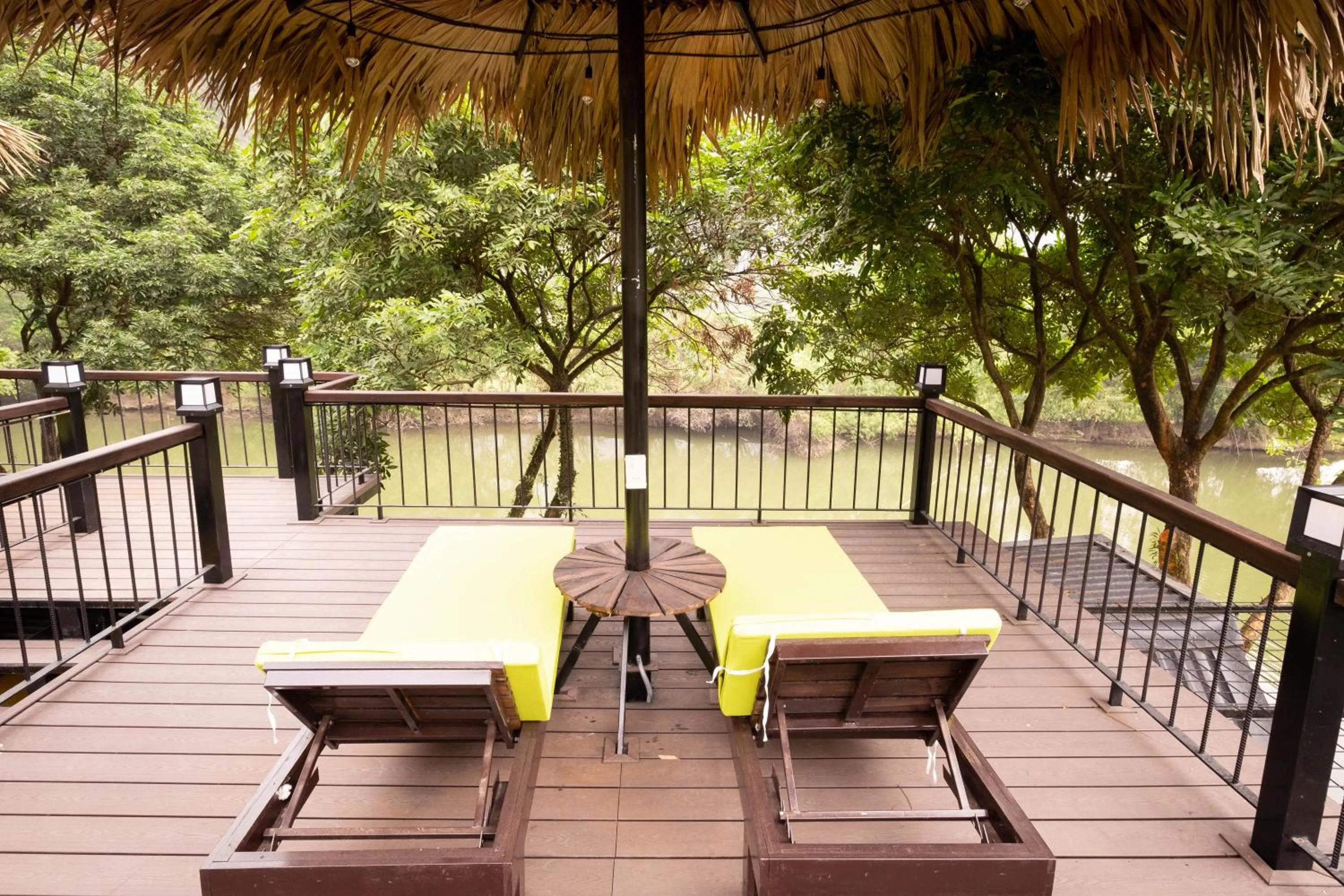 Patio in Trang An Ecolodge