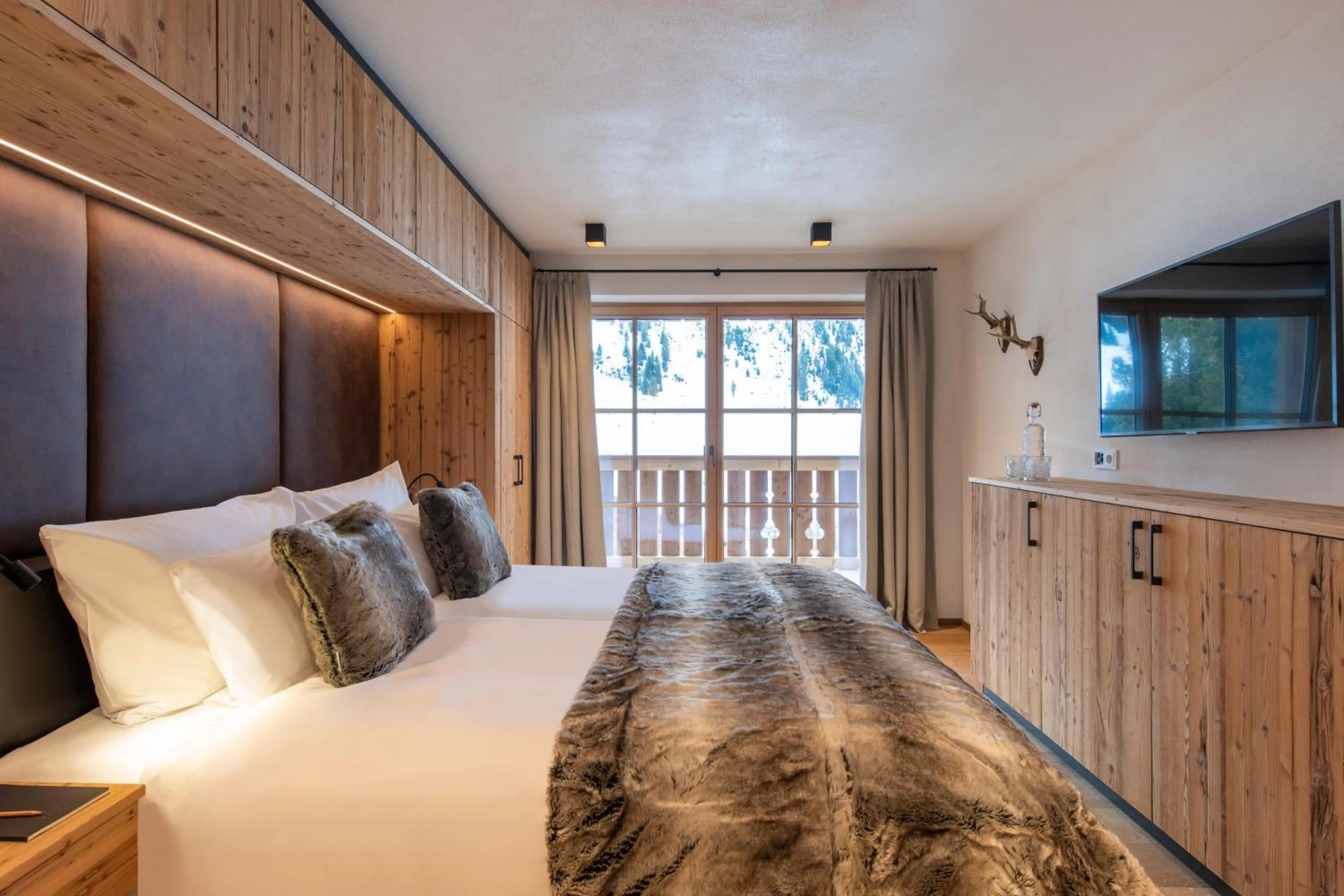 Bed in Brunnenhof Luxury Apartments