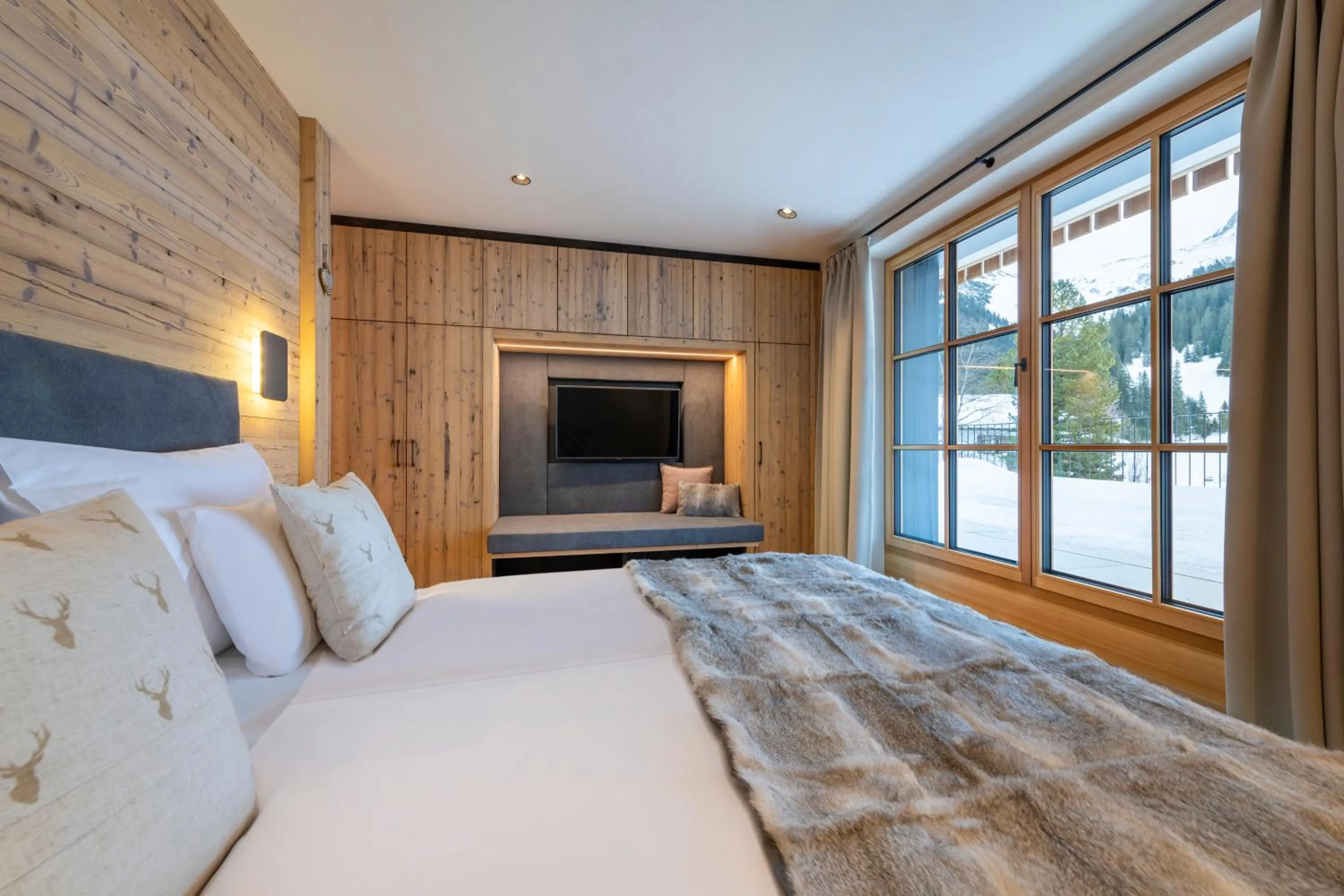 Bed in Brunnenhof Luxury Apartments