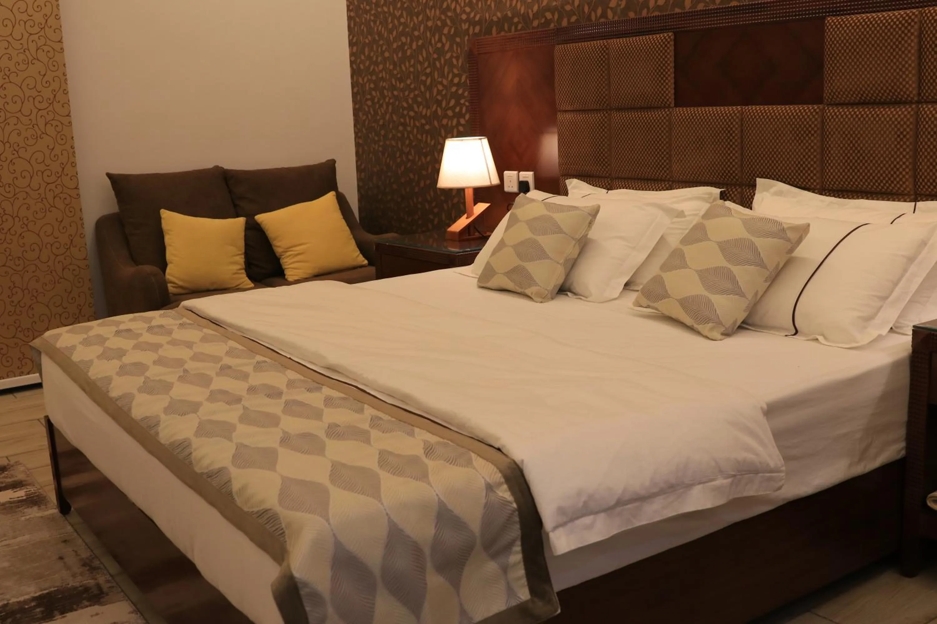 Bed in فندق درة الرؤية