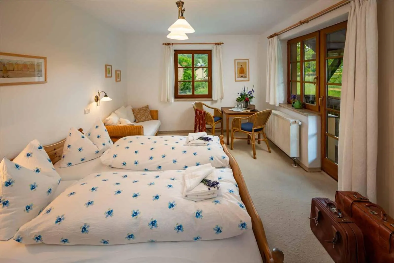 Photo of the whole room, Bed in Landhotel Gut Wildberg mit Sauna
