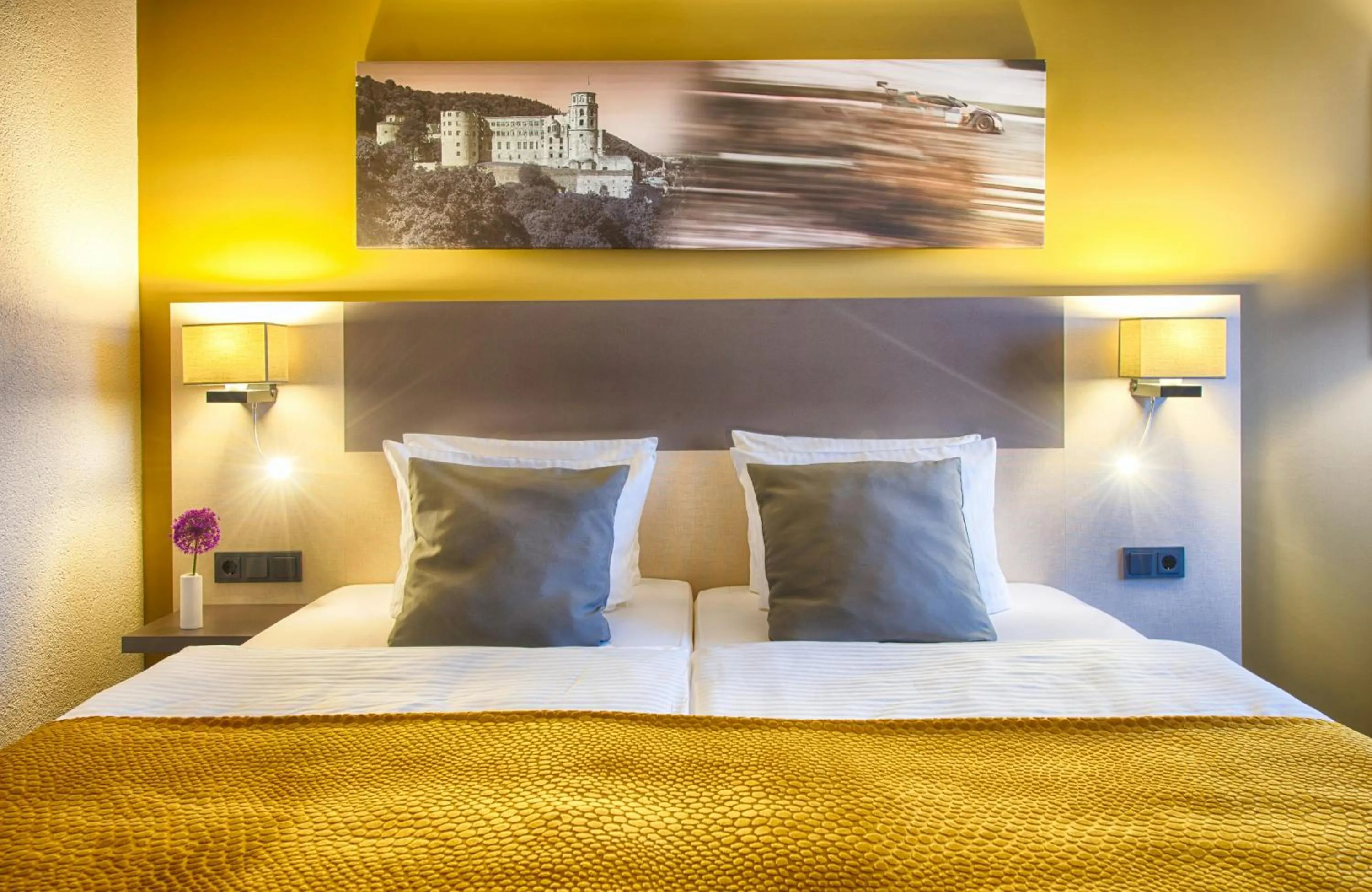 Bedroom, Bed in Leonardo Hotel Heidelberg Walldorf