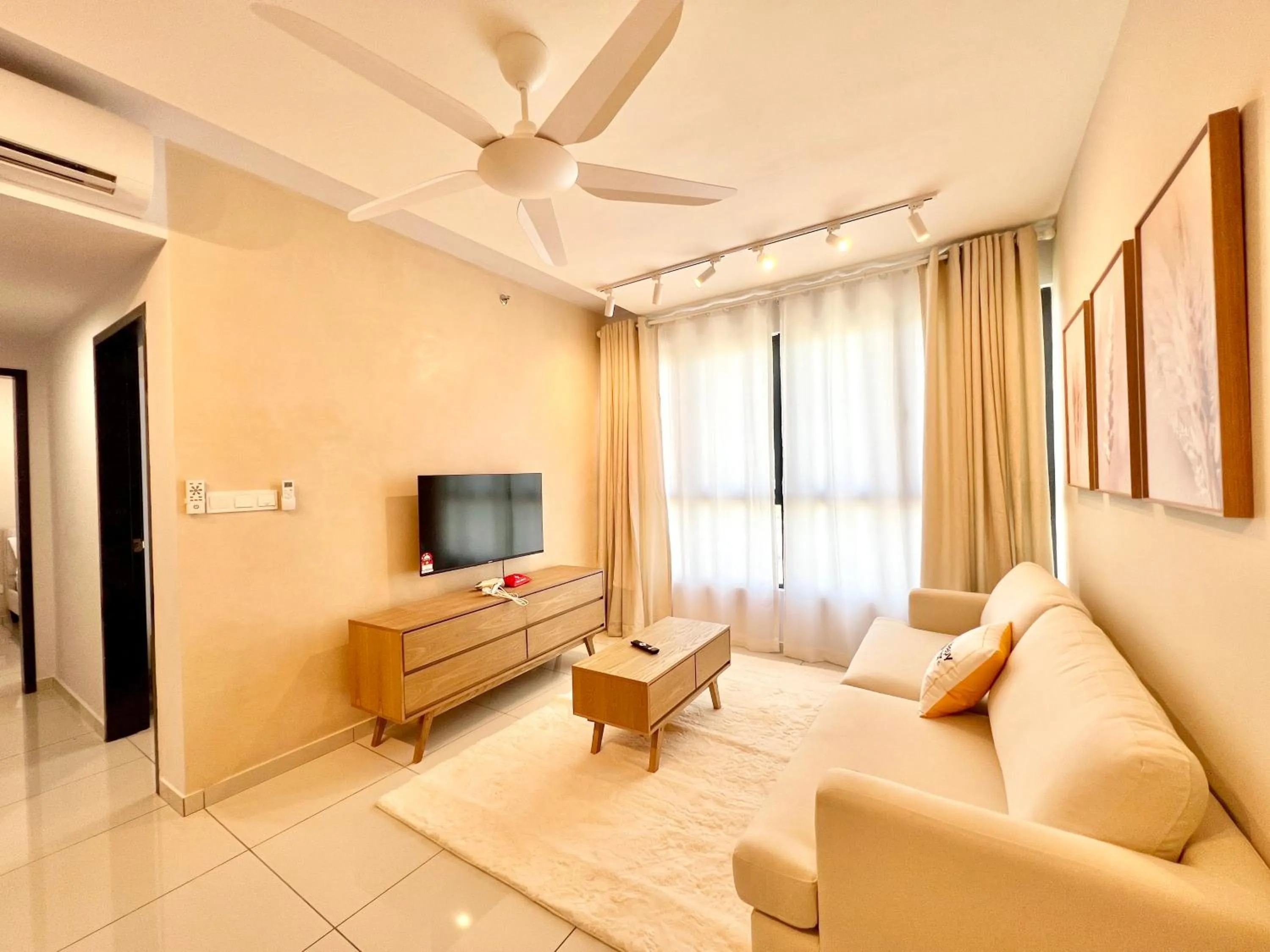 TV and multimedia in Gaia Residence, Gamuda Gardens Rawang by Sleepy Bear