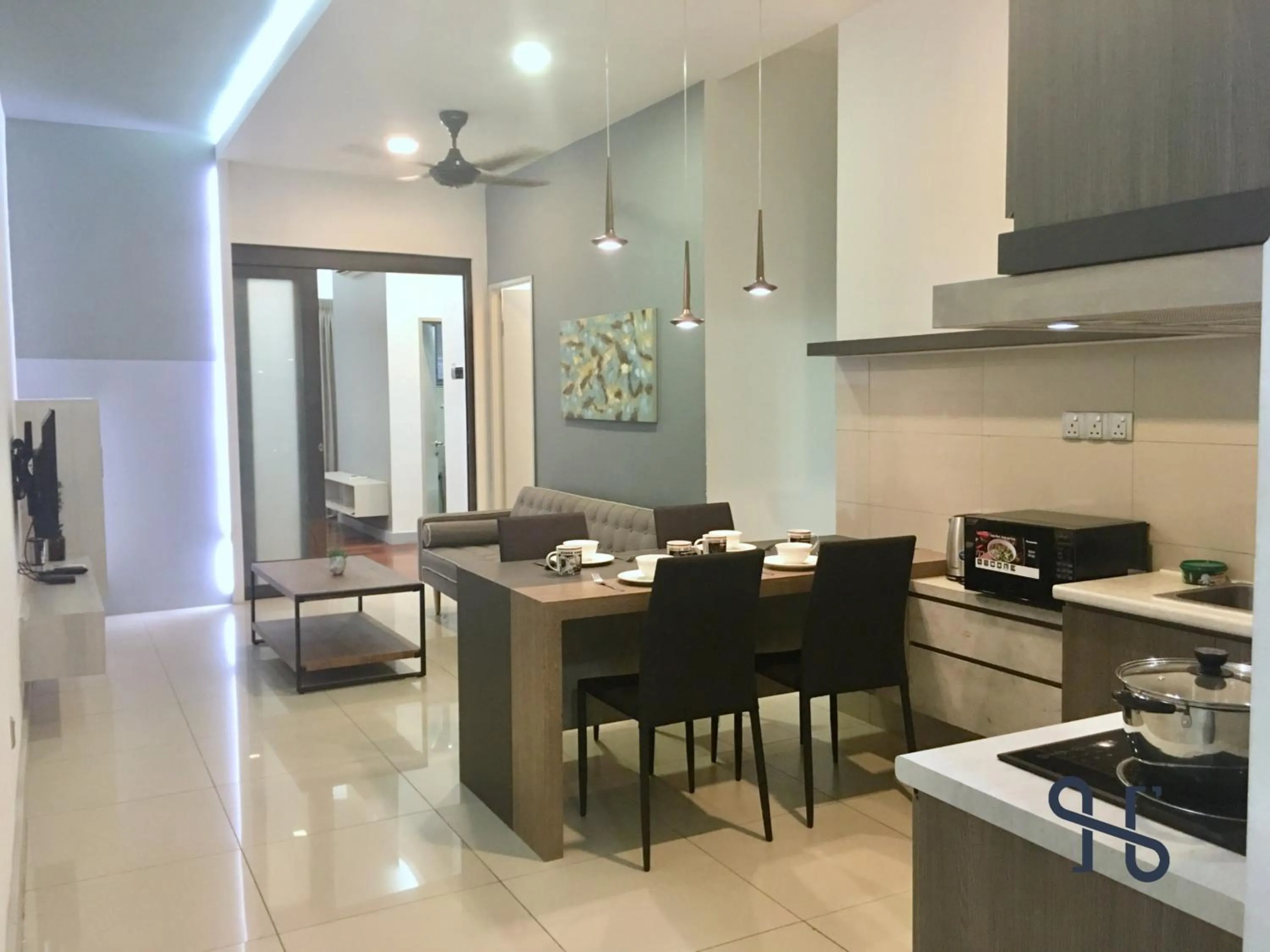 Kitchen or kitchenette in Homesuite' Home at The Loft